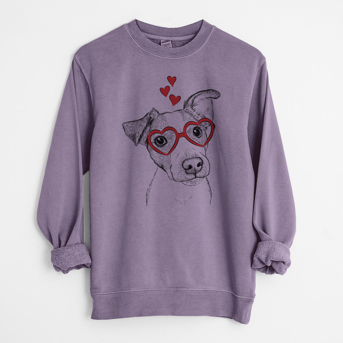 Valentine Bosse the Jack Russell Terrier - Unisex Pigment Dyed Crew Sweatshirt