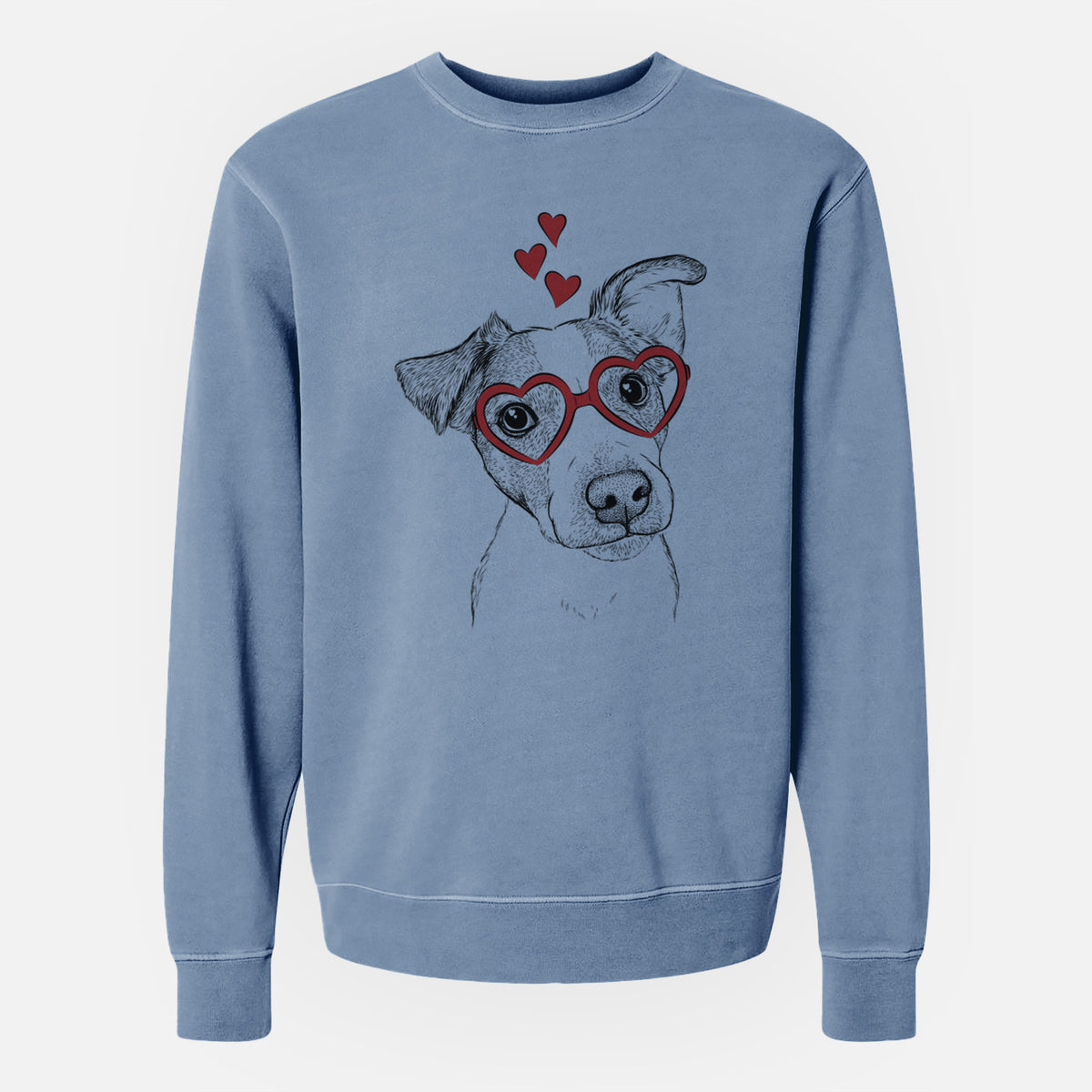 Valentine Bosse the Jack Russell Terrier - Unisex Pigment Dyed Crew Sweatshirt