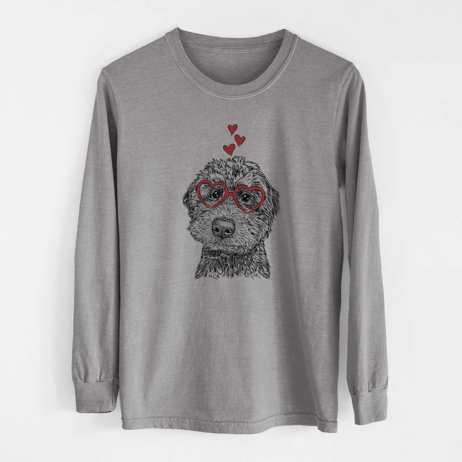 Valentine Bowser the Whoodle - Heavyweight 100% Cotton Long Sleeve