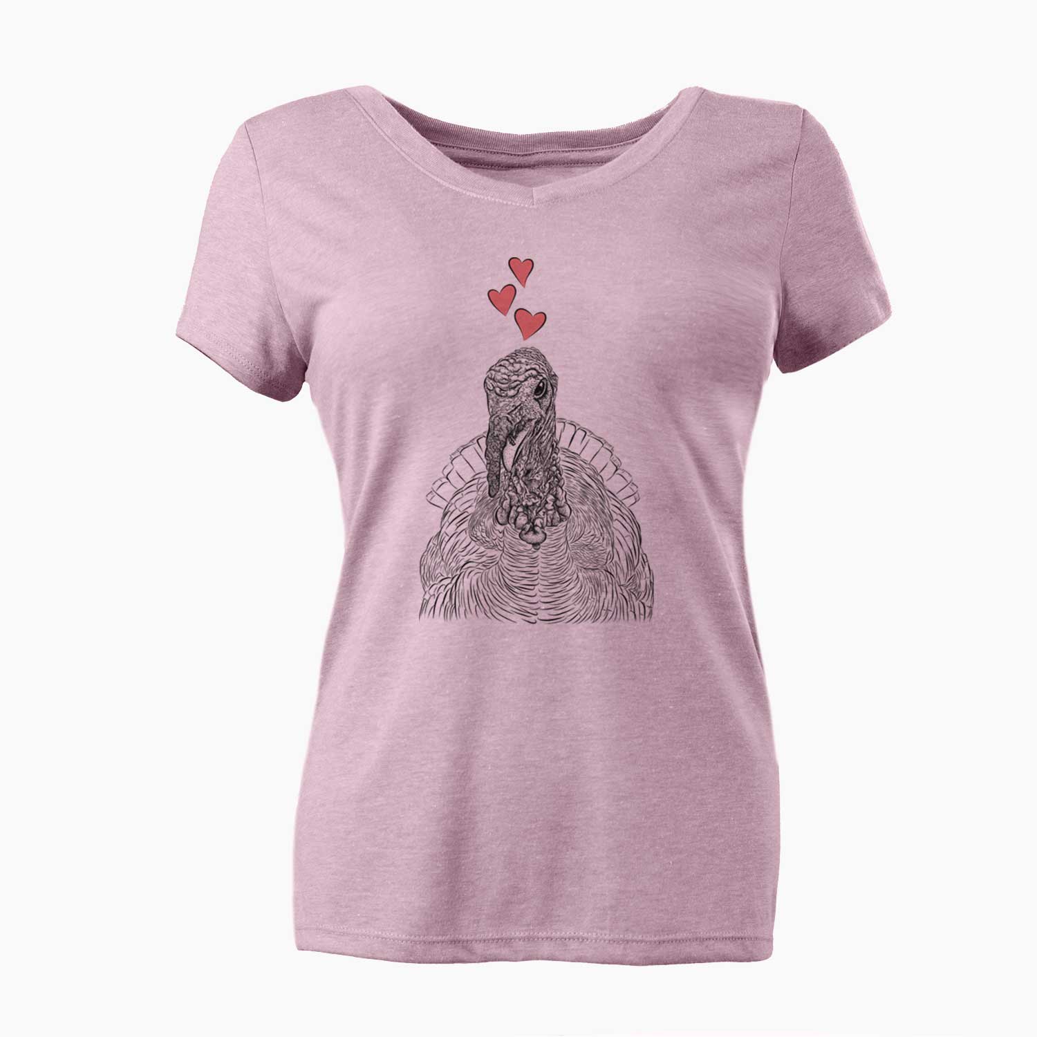 Valentine Brady the Turkey - Women's V-neck Shirt