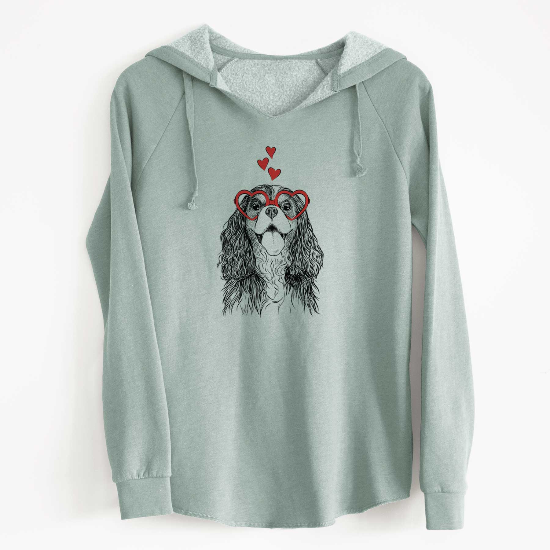 Valentine Brandy the Cavalier King Charles Spaniel - Cali Wave Hooded Sweatshirt