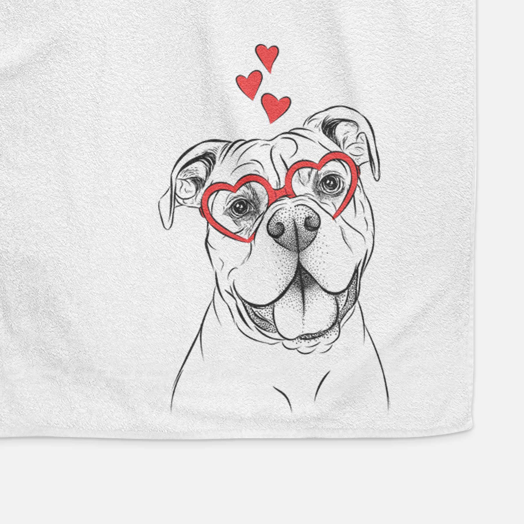 Bravo the Bulldog Mix Decorative Hand Towel