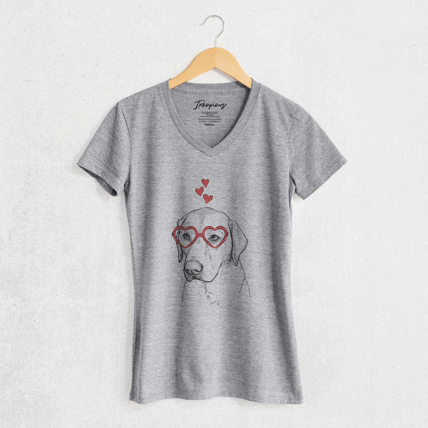 Valentine Braxton the Yellow Lab - Women's V-neck Shirt