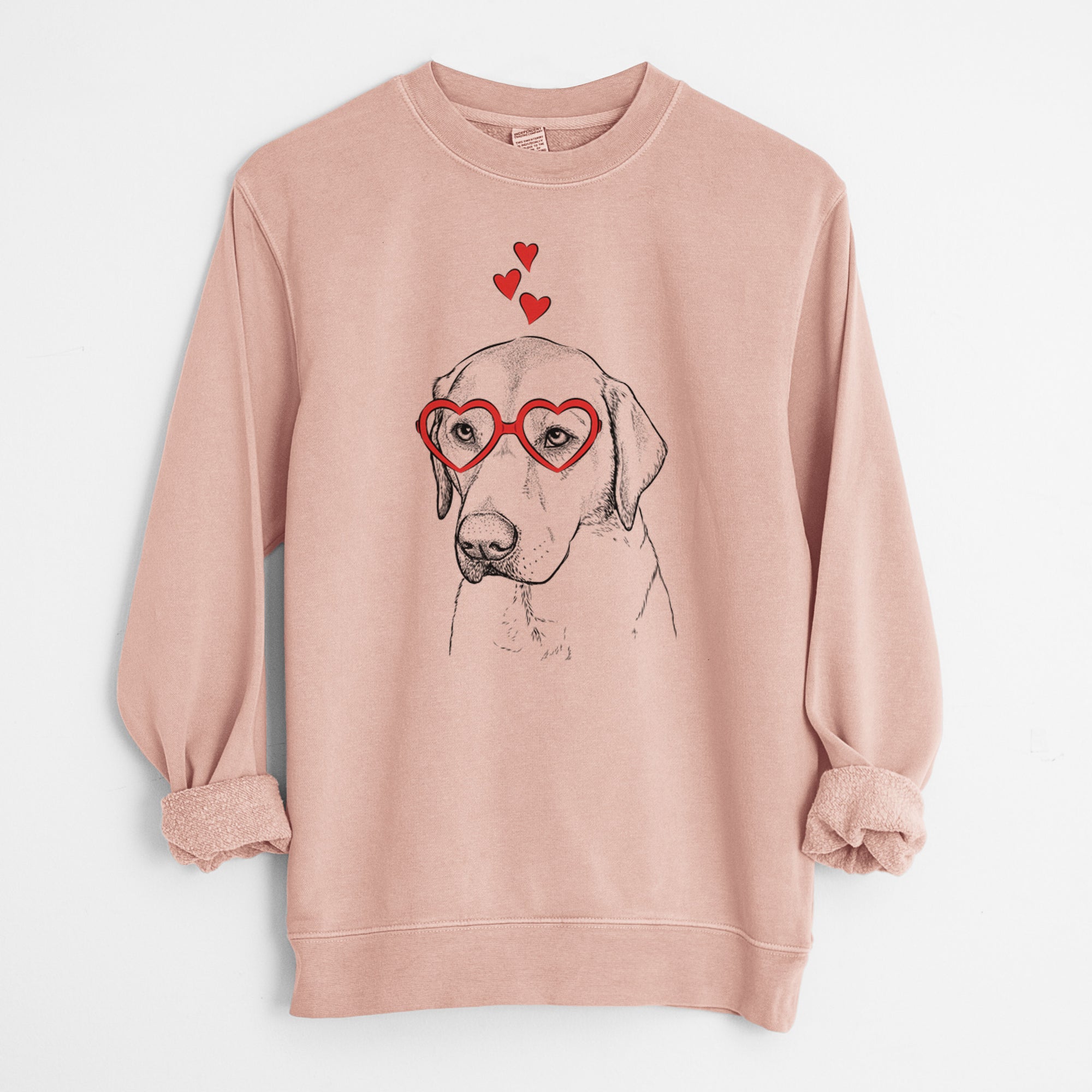 Valentine Braxton the Yellow Lab - Unisex Pigment Dyed Crew Sweatshirt