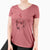 Valentine Braxton the Yellow Lab - Women's V-neck Shirt