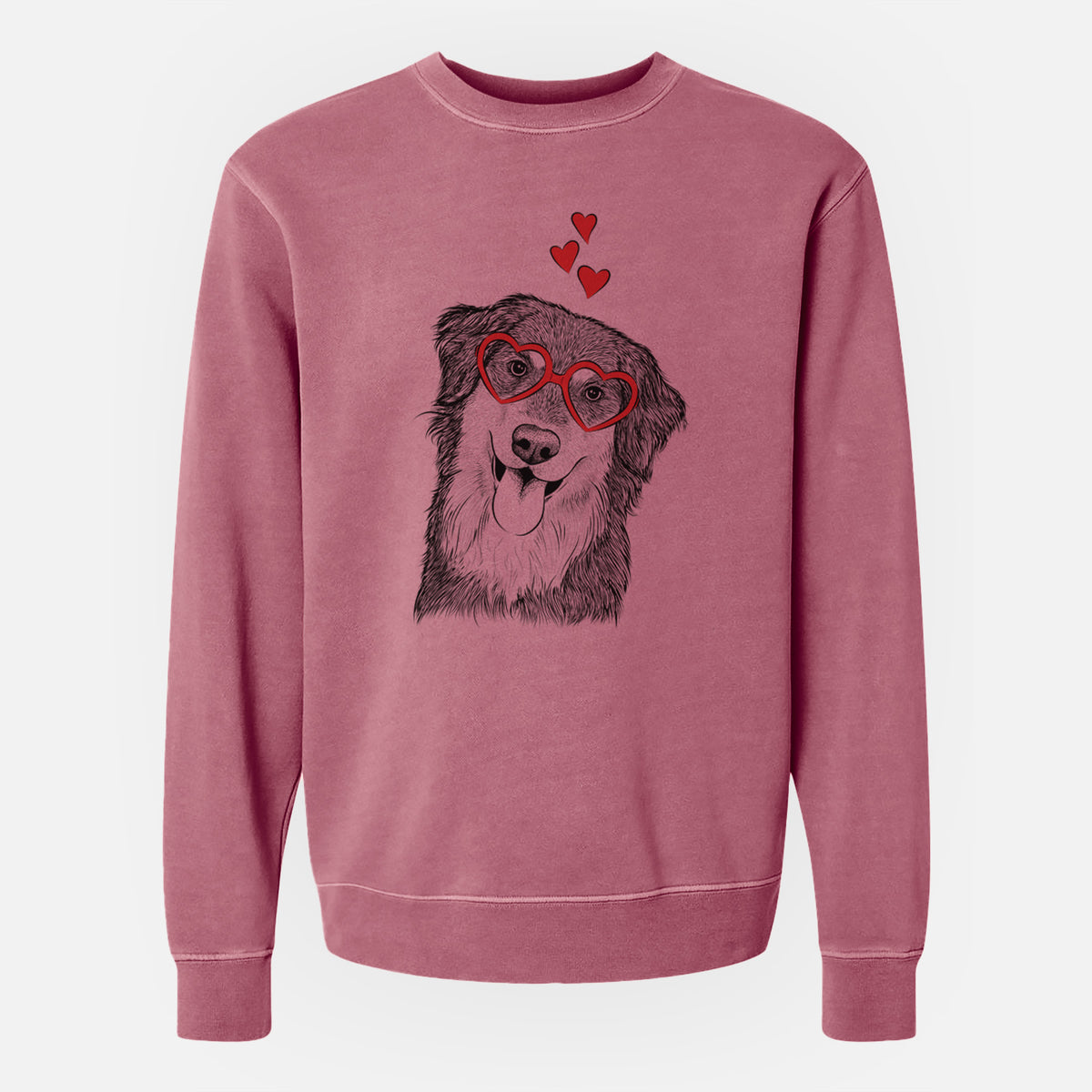 Valentine Brodie the Golden Aussie - Unisex Pigment Dyed Crew Sweatshirt
