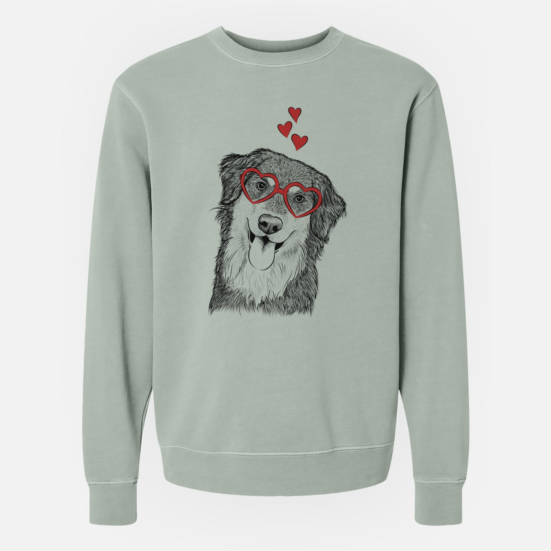 Valentine Brodie the Golden Aussie - Unisex Pigment Dyed Crew Sweatshirt