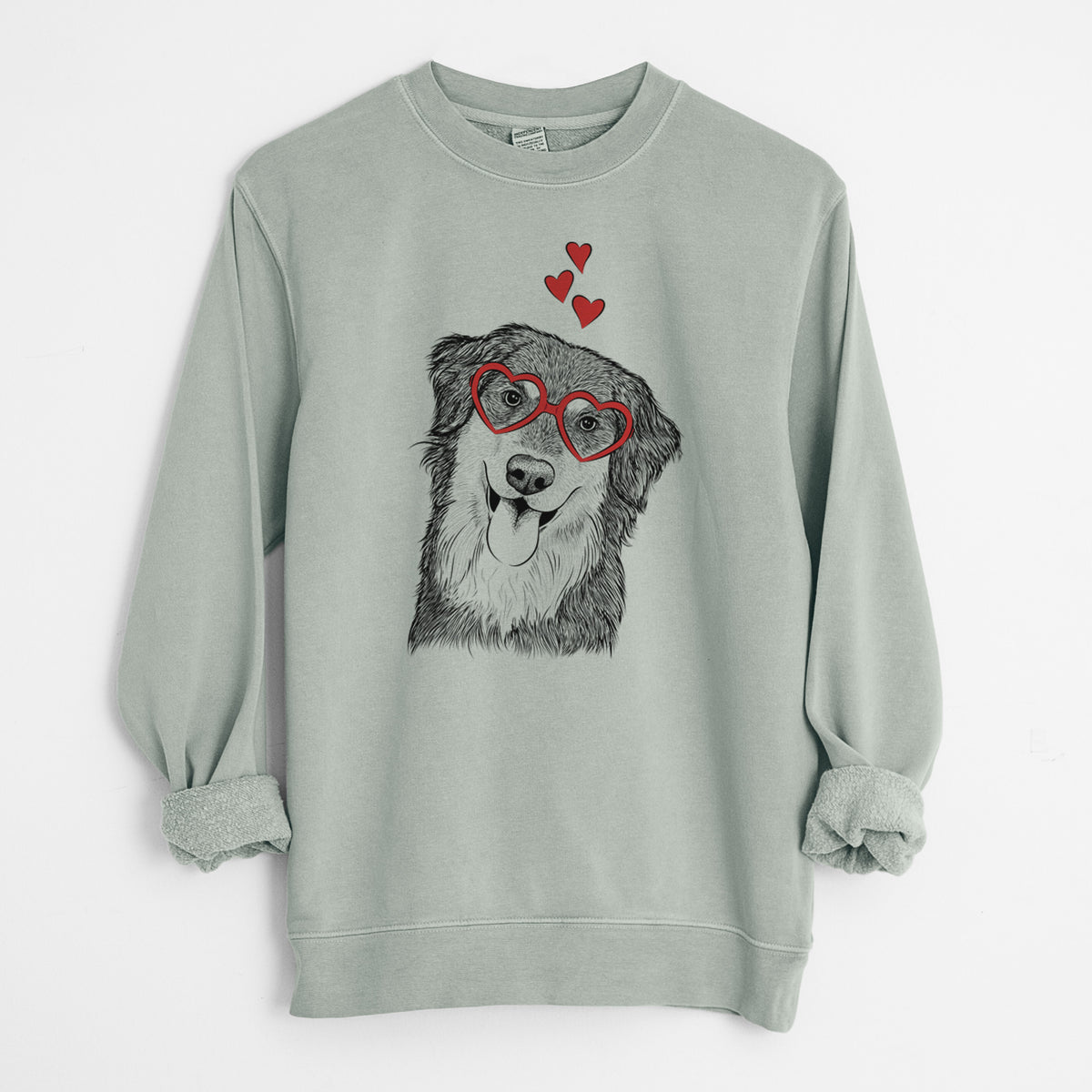 Valentine Brodie the Golden Aussie - Unisex Pigment Dyed Crew Sweatshirt