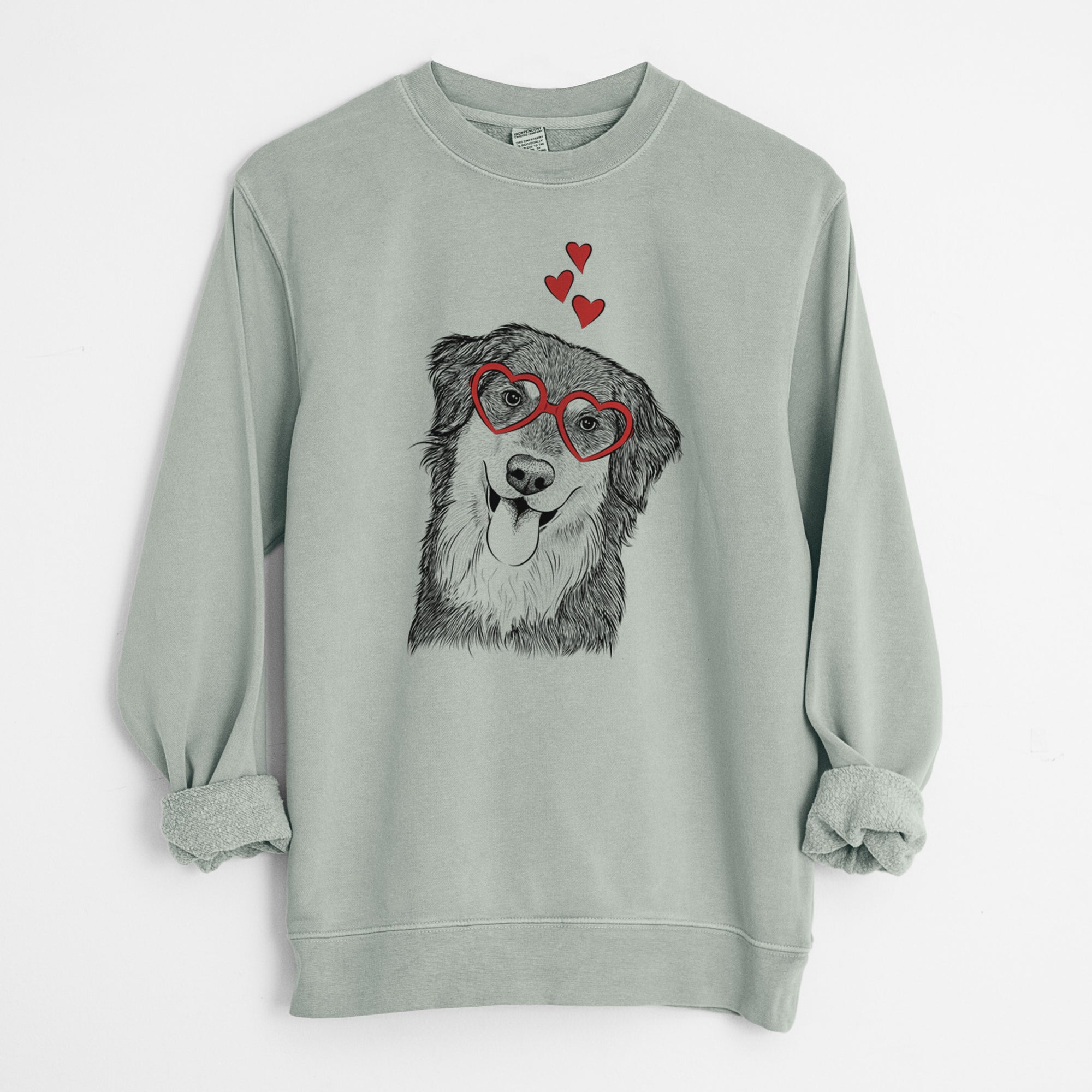 Valentine Brodie the Golden Aussie - Unisex Pigment Dyed Crew Sweatshirt
