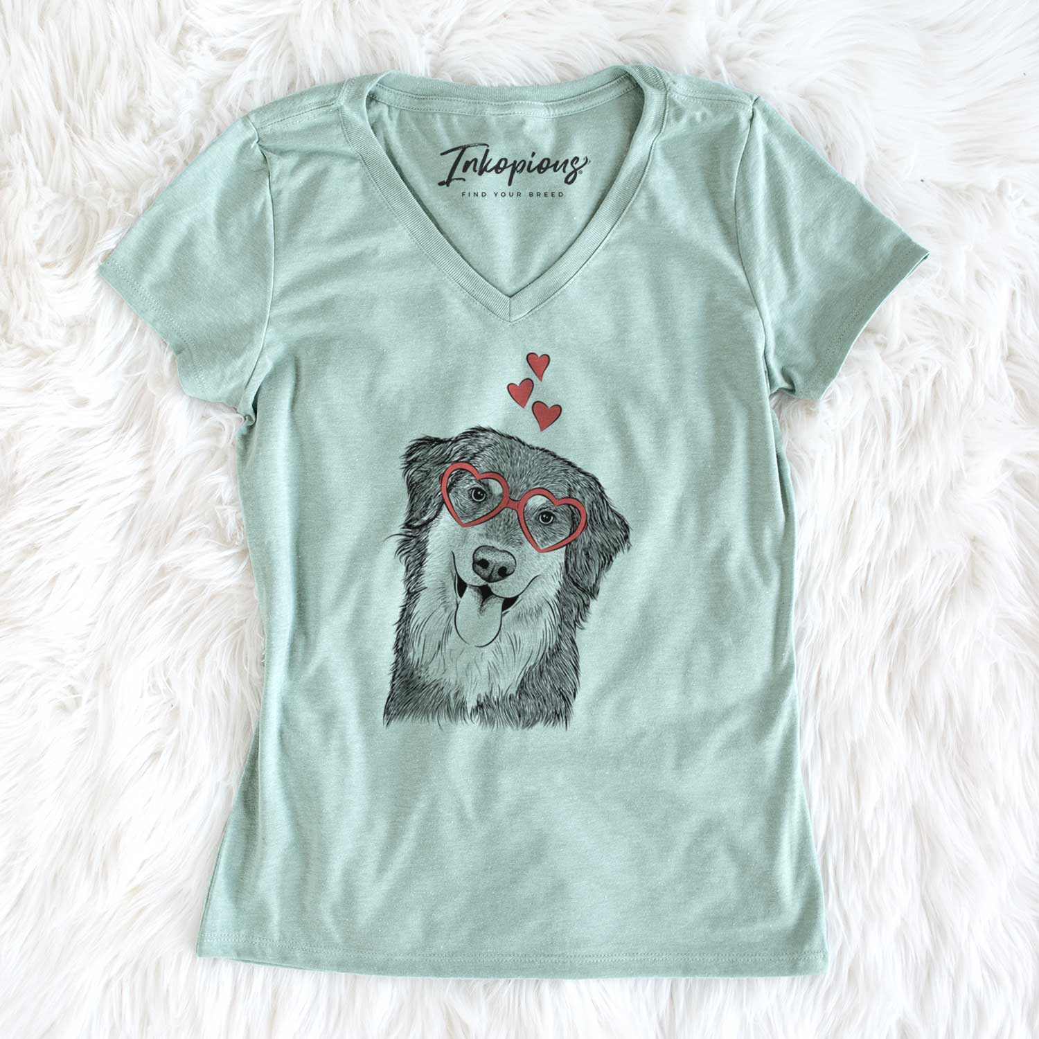 Valentine Brodie the Golden Aussie - Women's V-neck Shirt