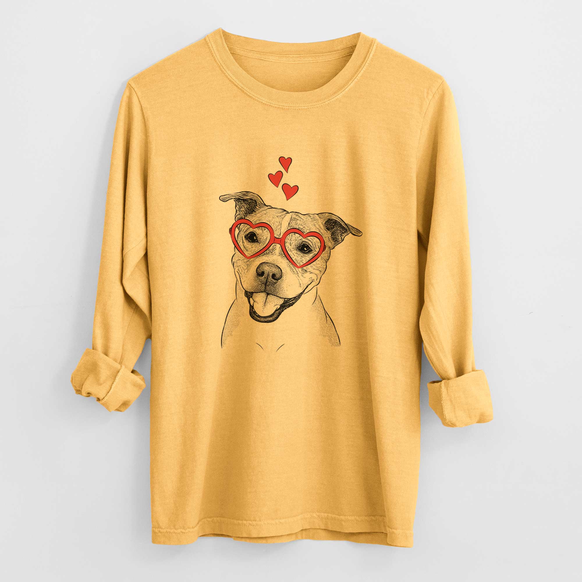 Valentine BrookLyn the Staffordshire Bull Terrier - Heavyweight 100% Cotton Long Sleeve