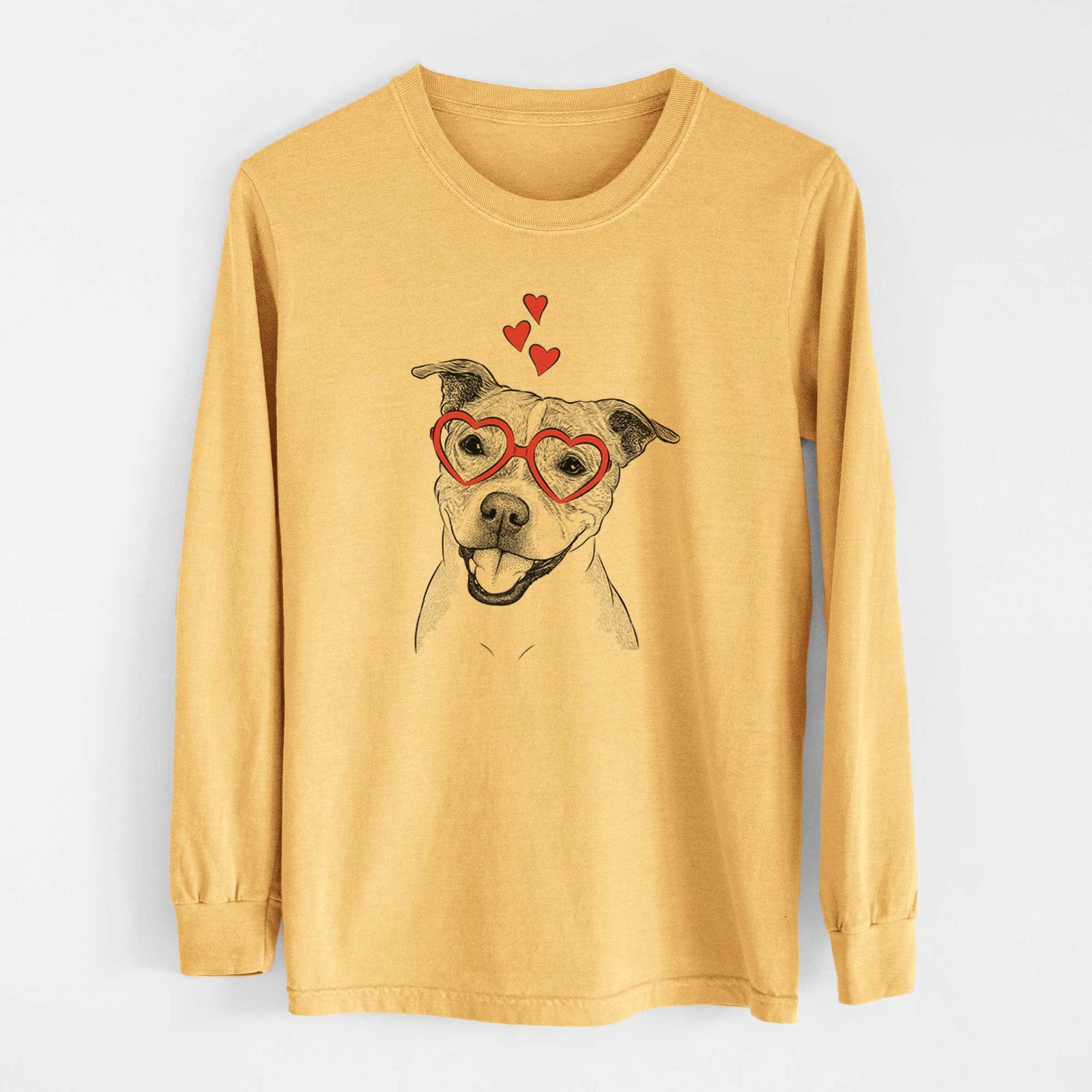Valentine BrookLyn the Staffordshire Bull Terrier - Heavyweight 100% Cotton Long Sleeve