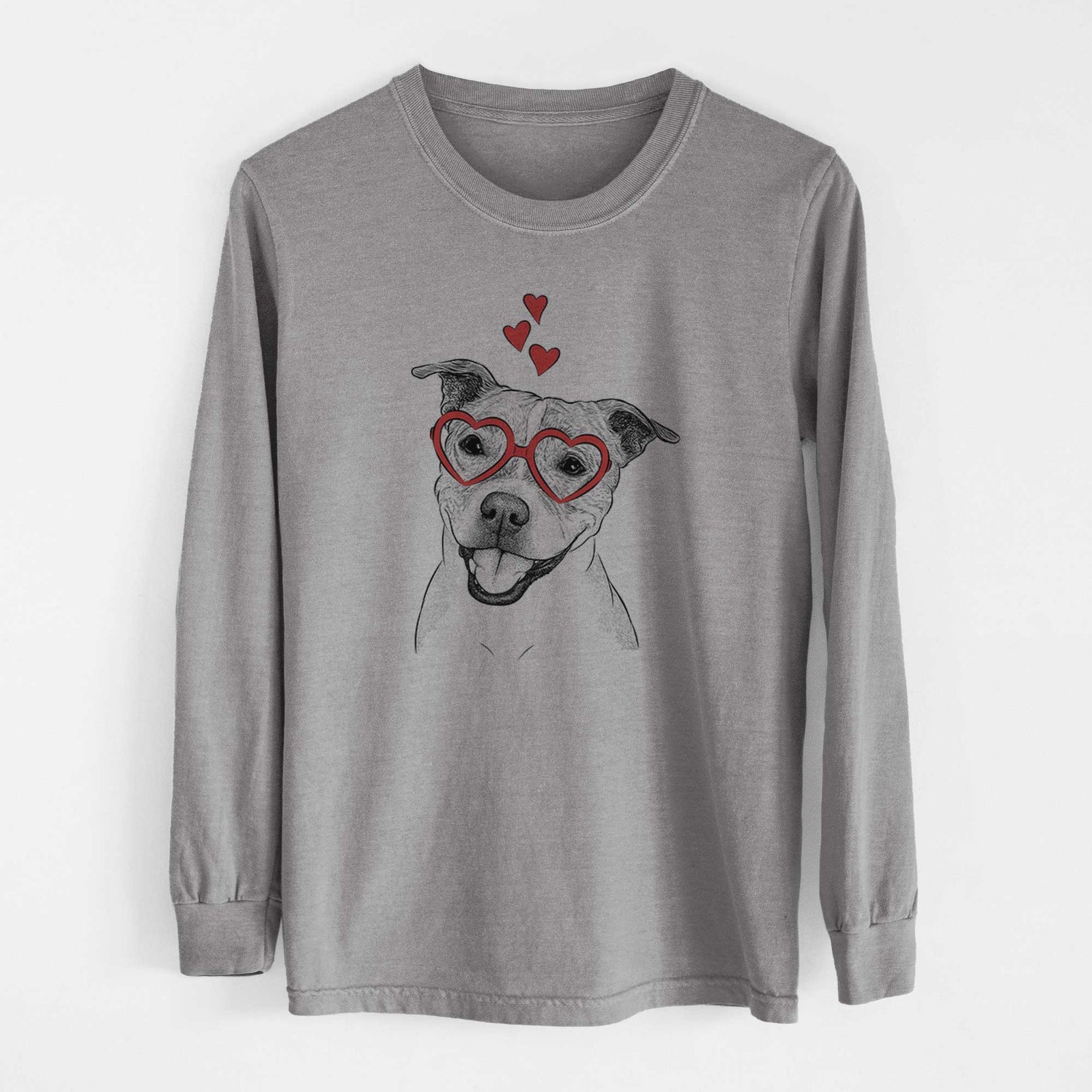 Valentine BrookLyn the Staffordshire Bull Terrier - Heavyweight 100% Cotton Long Sleeve