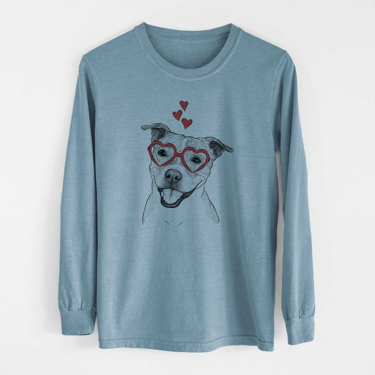 Valentine BrookLyn the Staffordshire Bull Terrier - Heavyweight 100% Cotton Long Sleeve