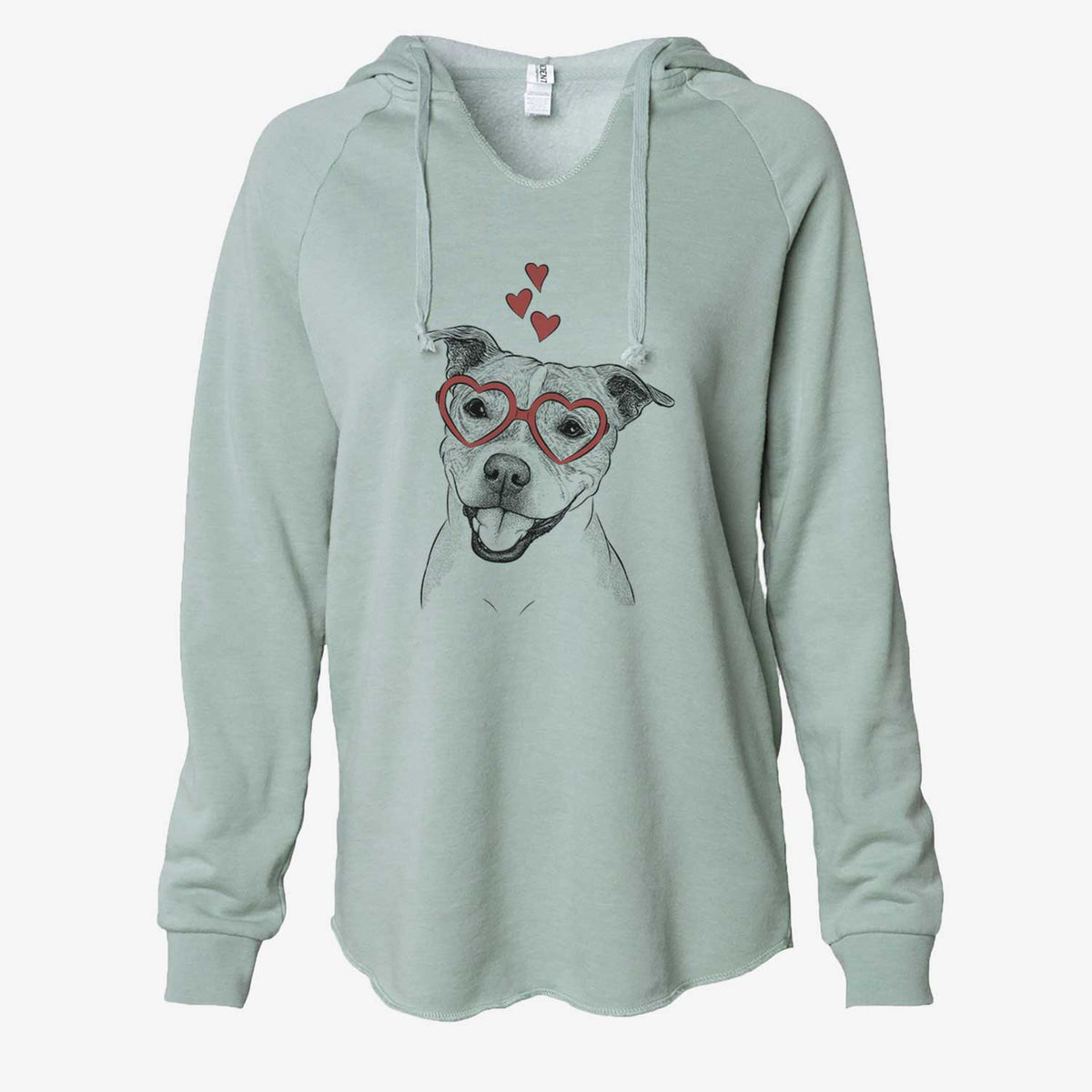 Valentine BrookLyn the Staffordshire Bull Terrier - Cali Wave Hooded Sweatshirt