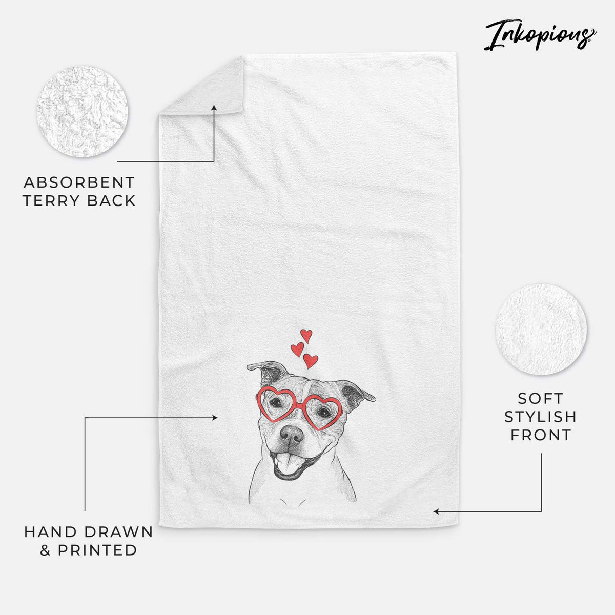 BrookLyn the Staffordshire Bull Terrier Decorative Hand Towel