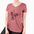 Valentine BrookLyn the Staffordshire Bull Terrier - Women's V-neck Shirt