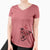 Valentine BrookLyn the Staffordshire Bull Terrier - Women's V-neck Shirt