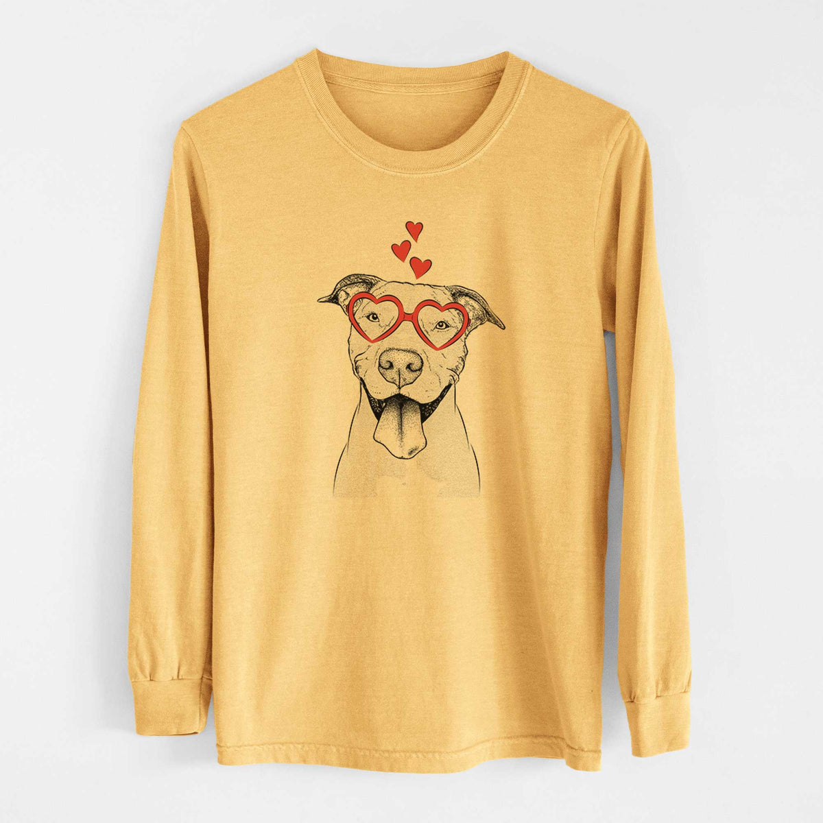 Valentine Bruce the American Staffordshire Terrier - Heavyweight 100% Cotton Long Sleeve