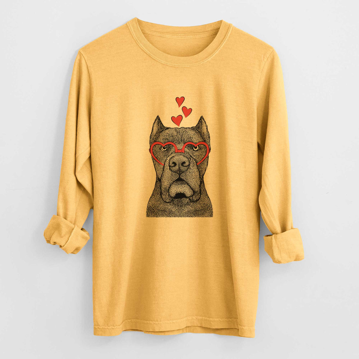 Valentine Bruno the Cane Corso - Heavyweight 100% Cotton Long Sleeve