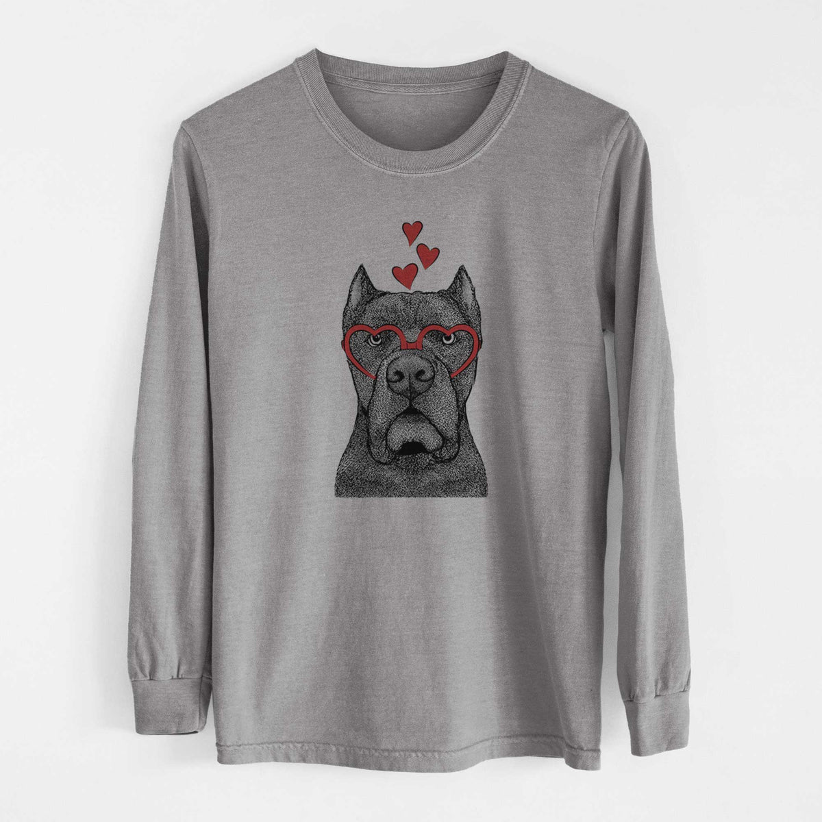 Valentine Bruno the Cane Corso - Heavyweight 100% Cotton Long Sleeve