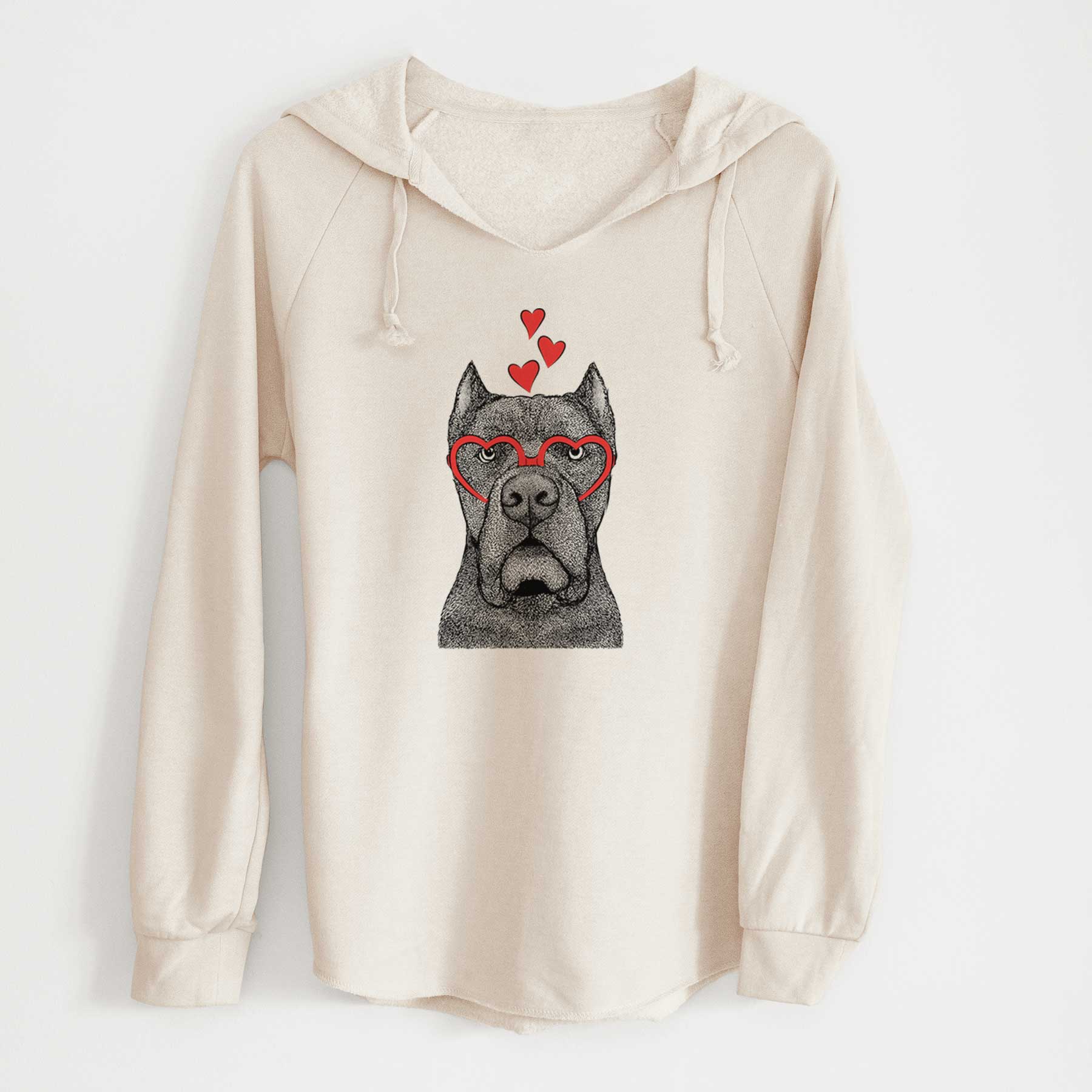 Valentine Bruno the Cane Corso - Cali Wave Hooded Sweatshirt