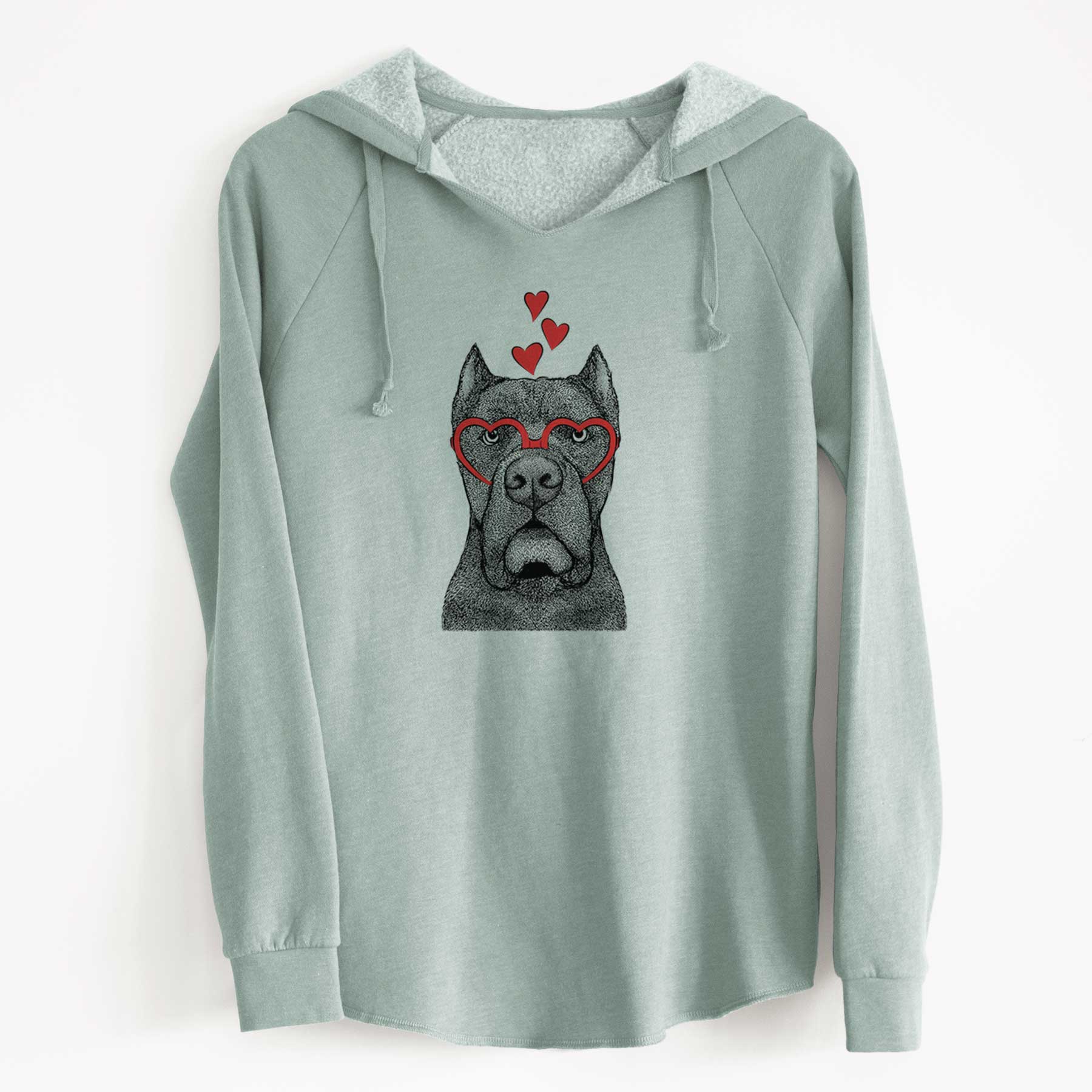 Valentine Bruno the Cane Corso - Cali Wave Hooded Sweatshirt