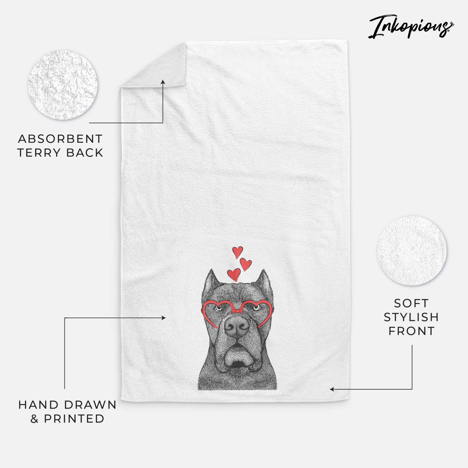 Bruno the Cane Corso Decorative Hand Towel