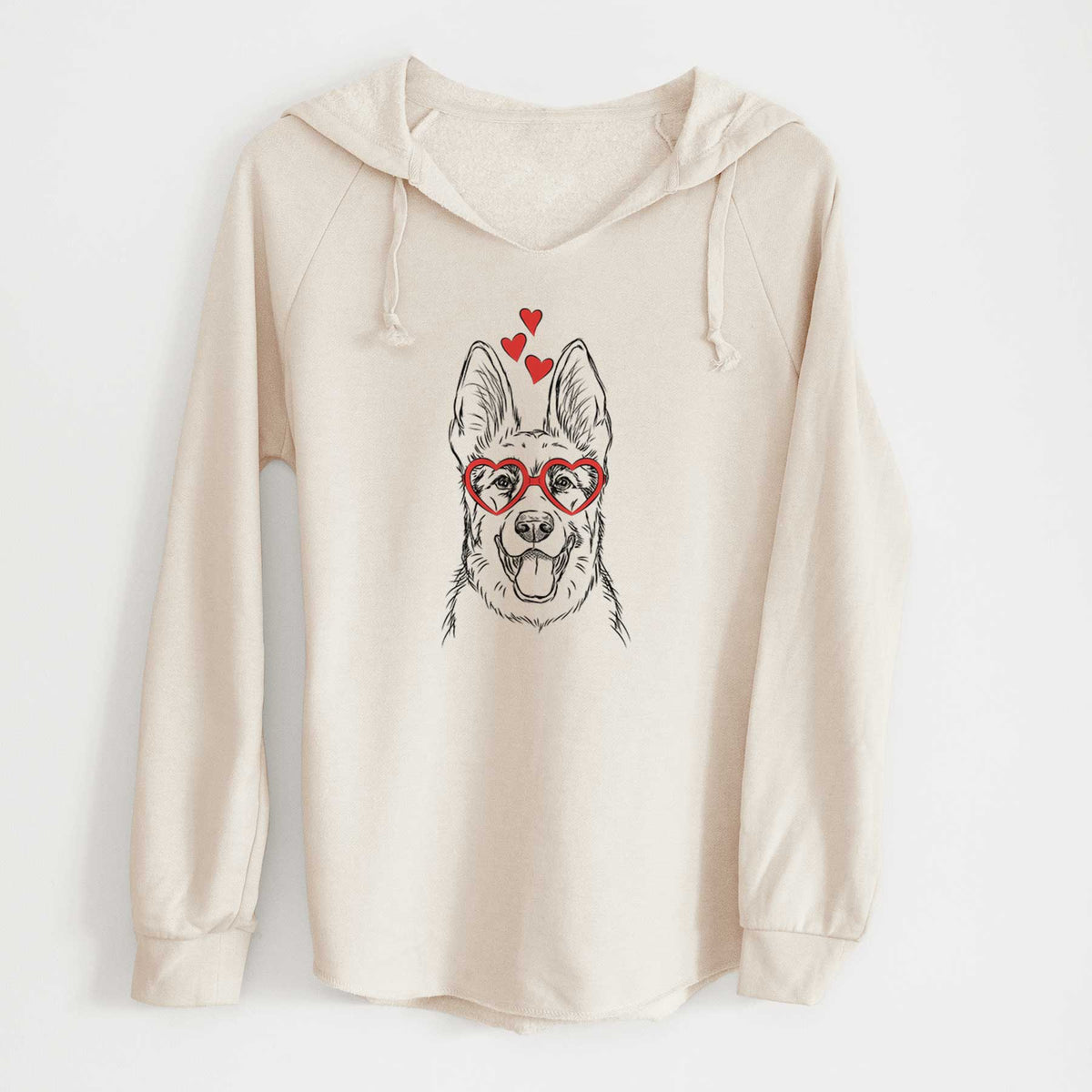 Valentine Brutus the German Shepherd - Cali Wave Hooded Sweatshirt