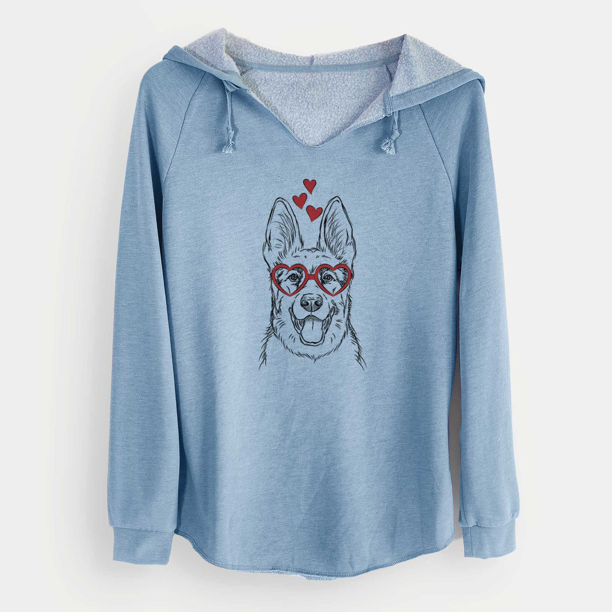 Valentine Brutus the German Shepherd - Cali Wave Hooded Sweatshirt