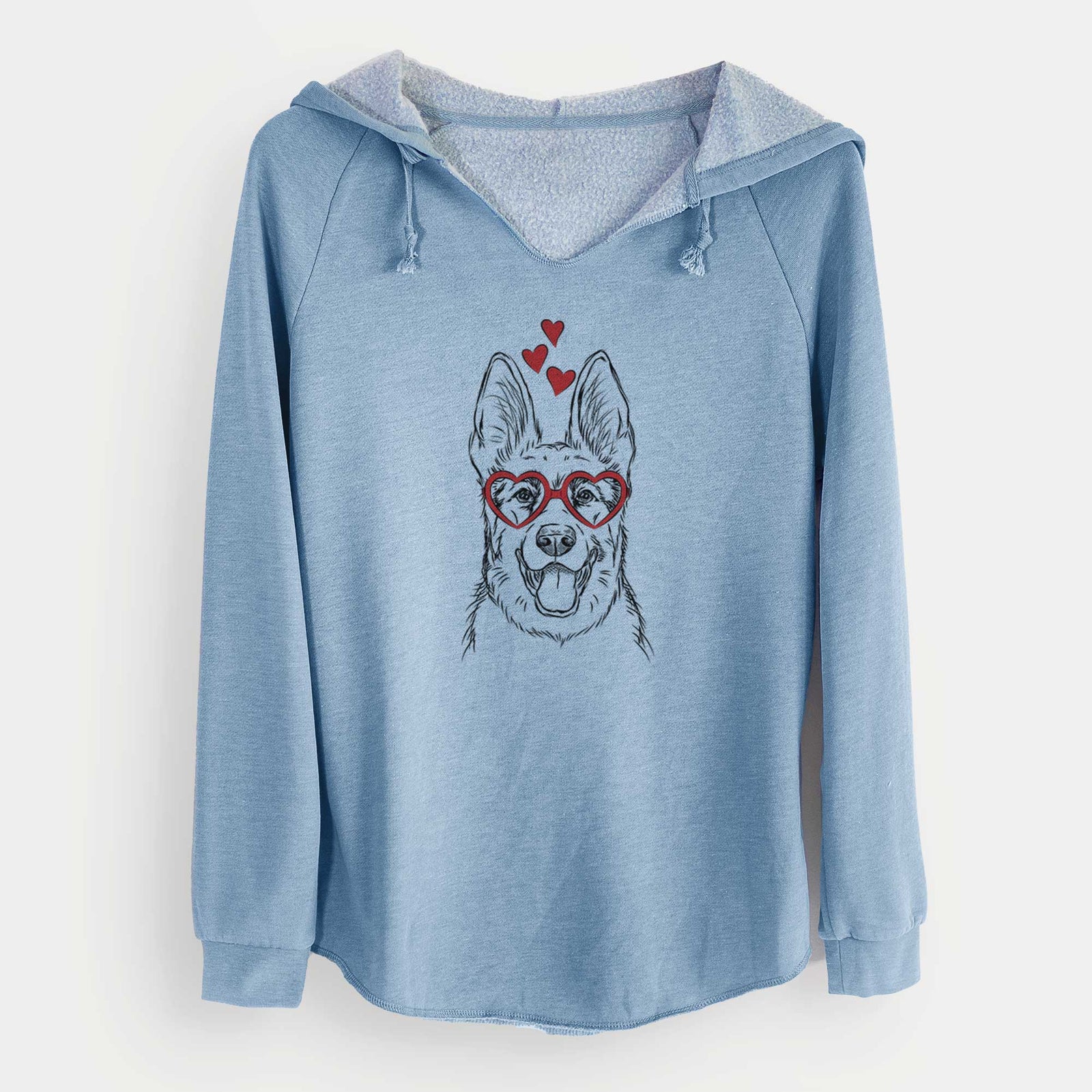 Valentine Brutus the German Shepherd - Cali Wave Hooded Sweatshirt