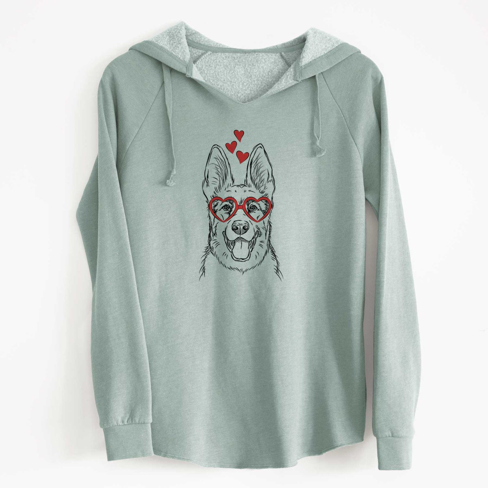 Valentine Brutus the German Shepherd - Cali Wave Hooded Sweatshirt