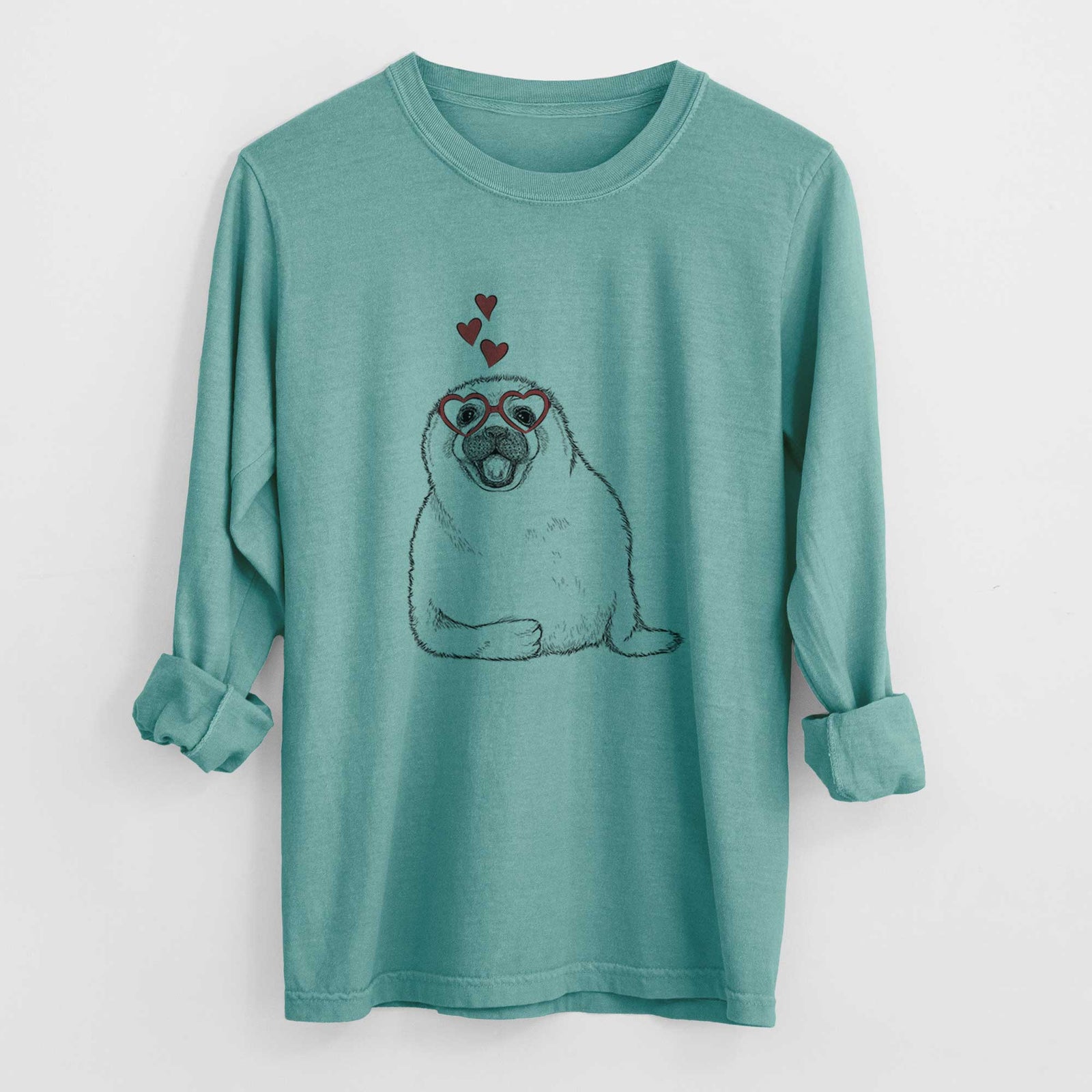 Valentine Bub the Harp Seal - Heavyweight 100% Cotton Long Sleeve