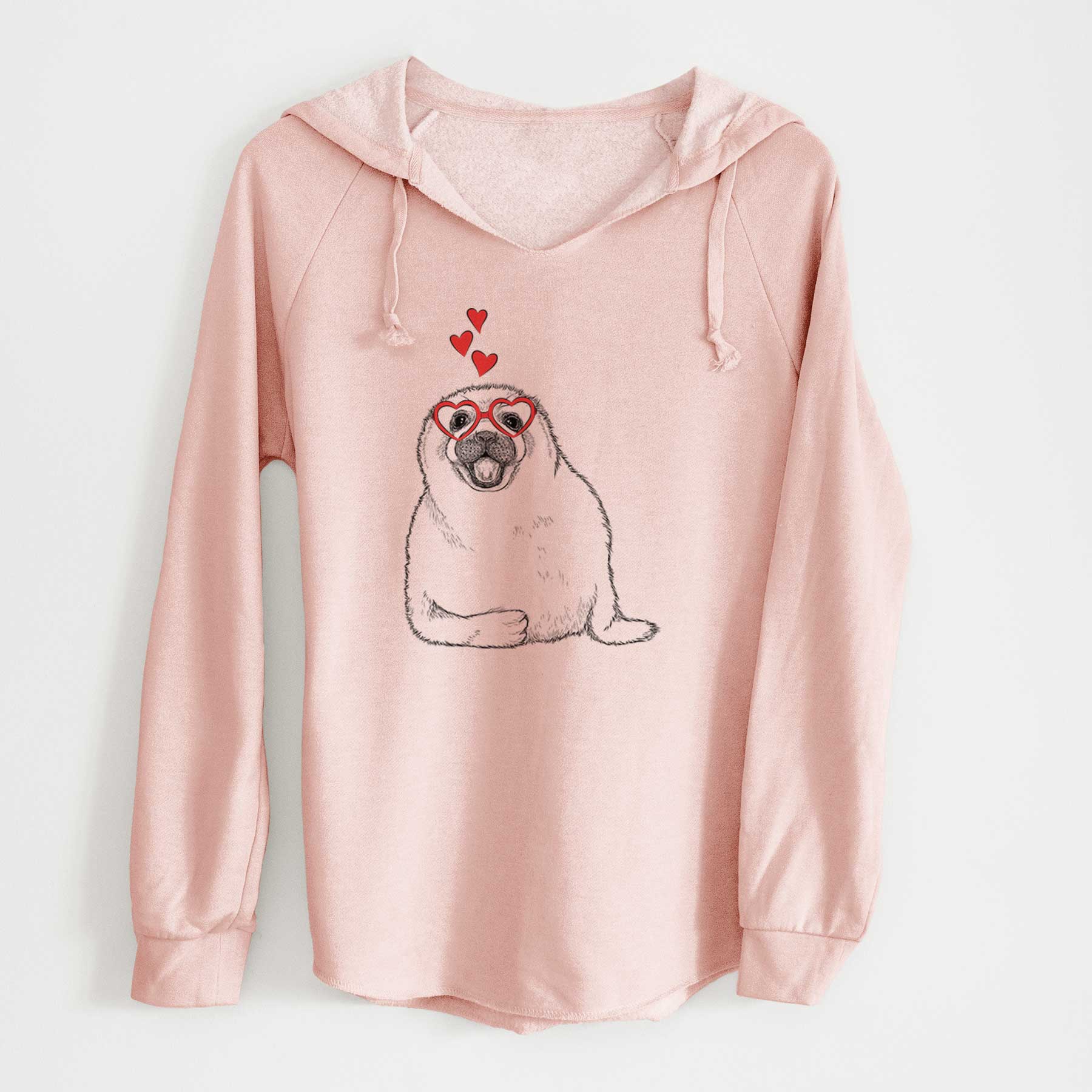 Valentine Bub the Harp Seal - Cali Wave Hooded Sweatshirt