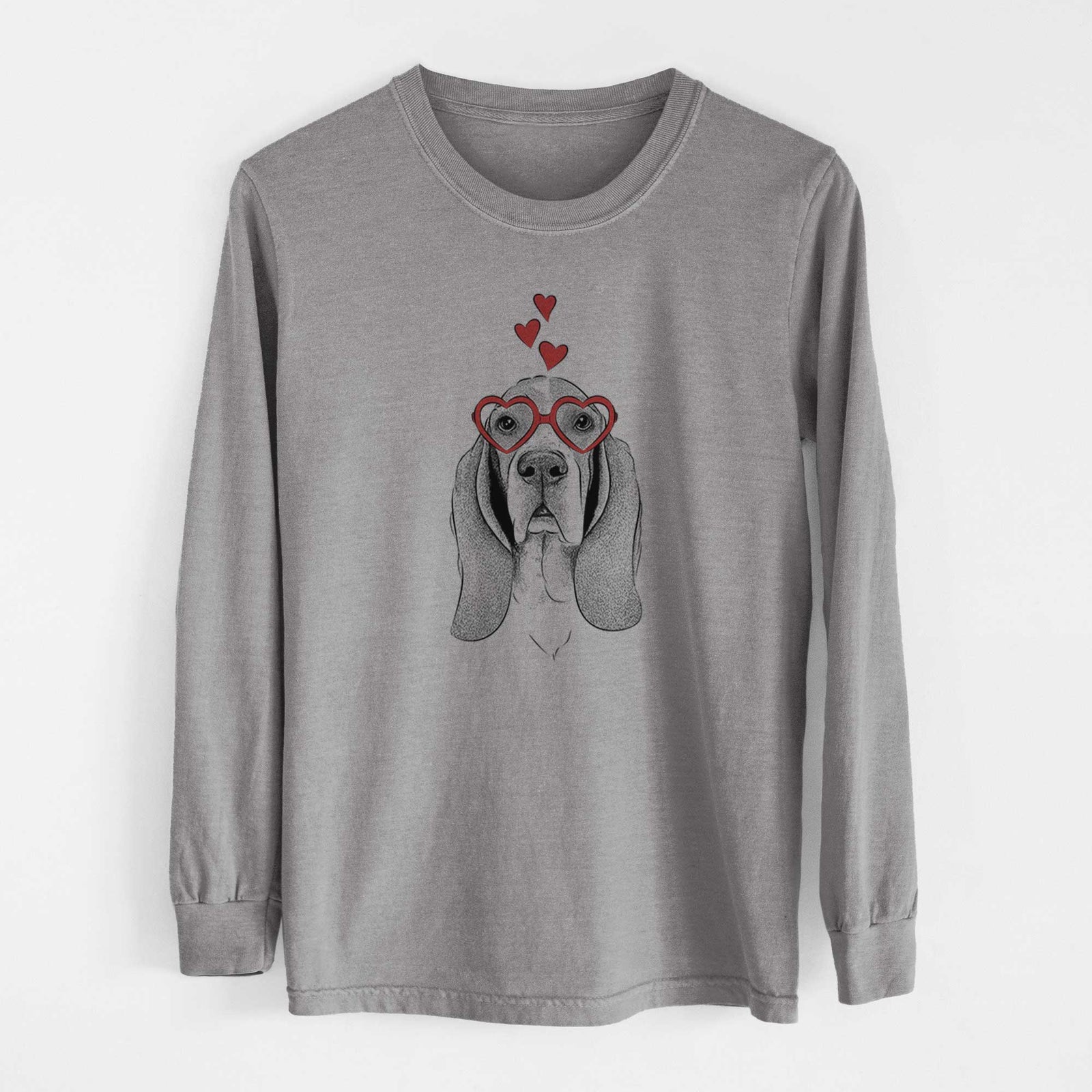 Valentine Buckley the Basset Hound - Heavyweight 100% Cotton Long Sleeve
