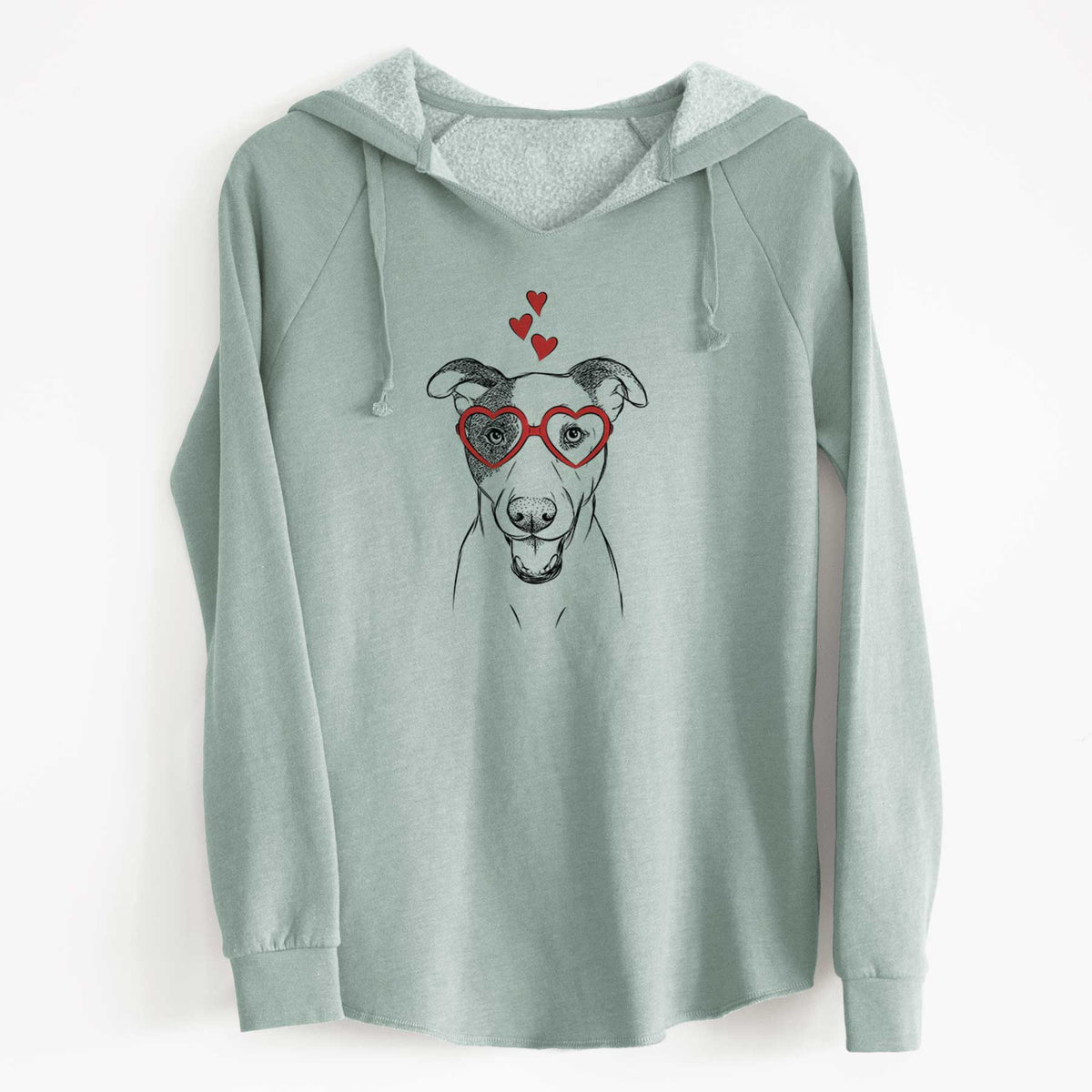 Valentine Bucky the Mixed Breed - Cali Wave Hooded Sweatshirt