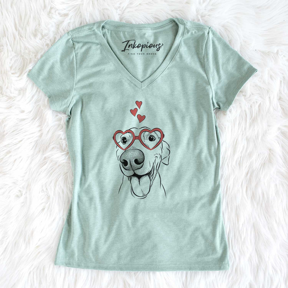 Valentine Buddy the Buddy the Sato / American Village Dog - Women's V-neck Shirt