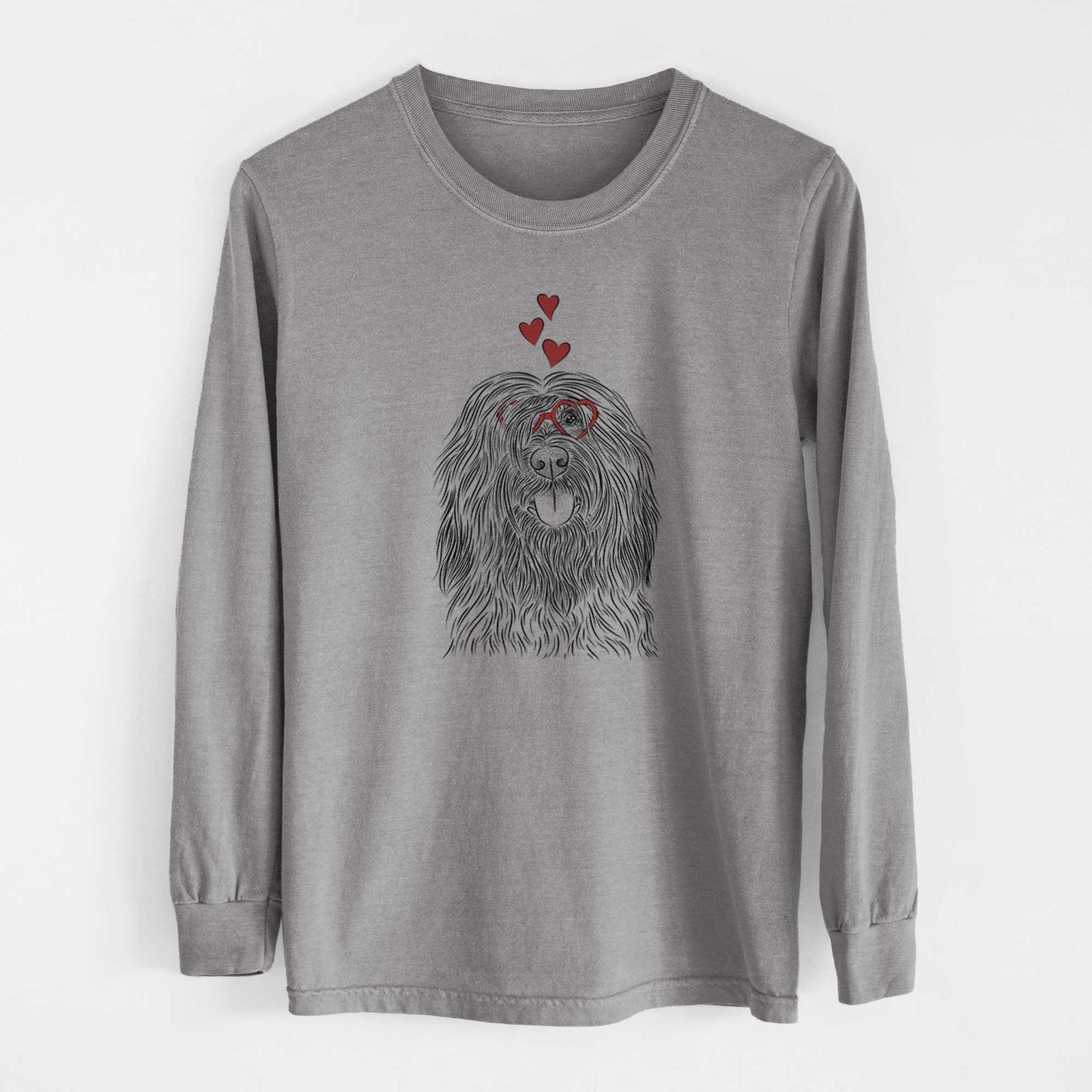 Valentine Bundy the Briard - Heavyweight 100% Cotton Long Sleeve