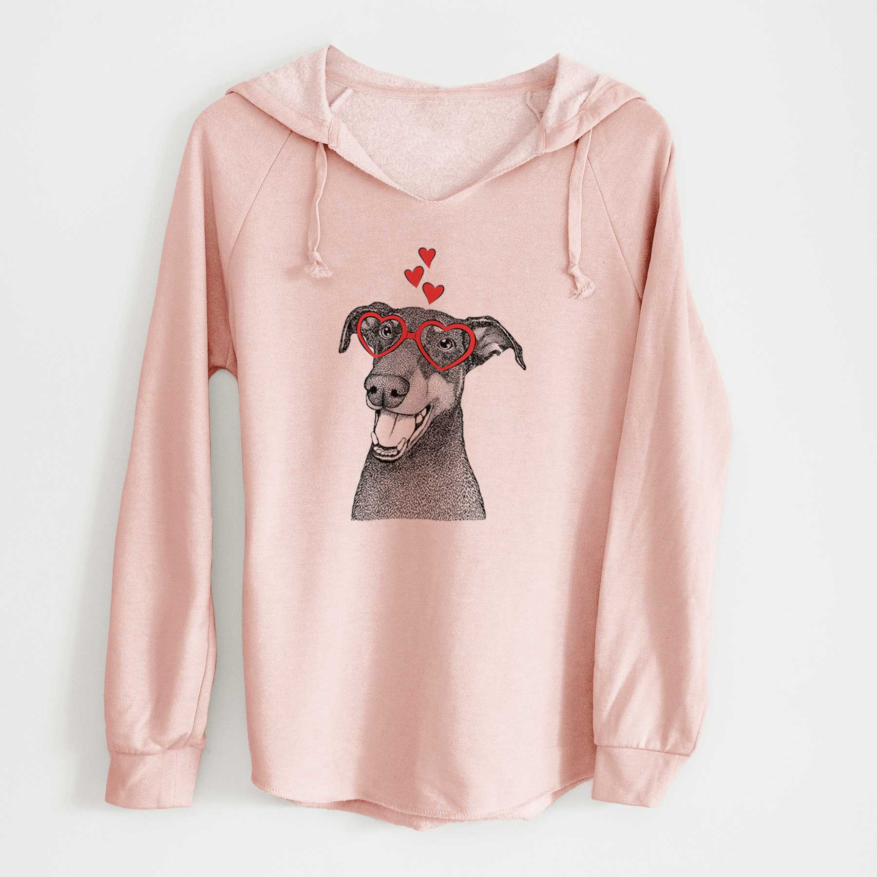 Valentine Bunnie the Doberman Pinscher - Cali Wave Hooded Sweatshirt