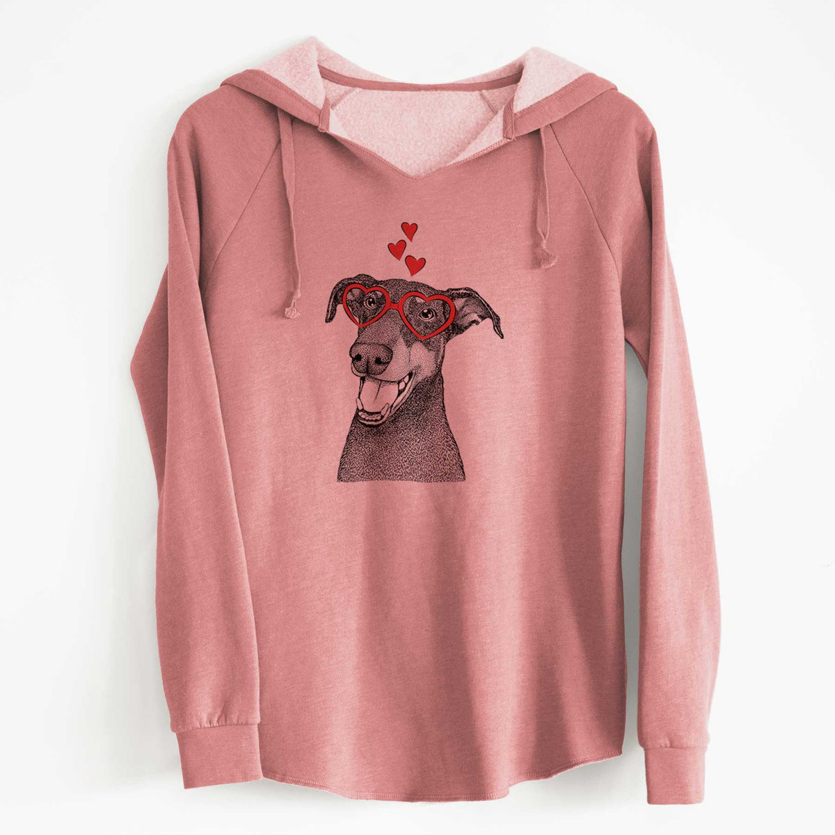 Valentine Bunnie the Doberman Pinscher - Cali Wave Hooded Sweatshirt
