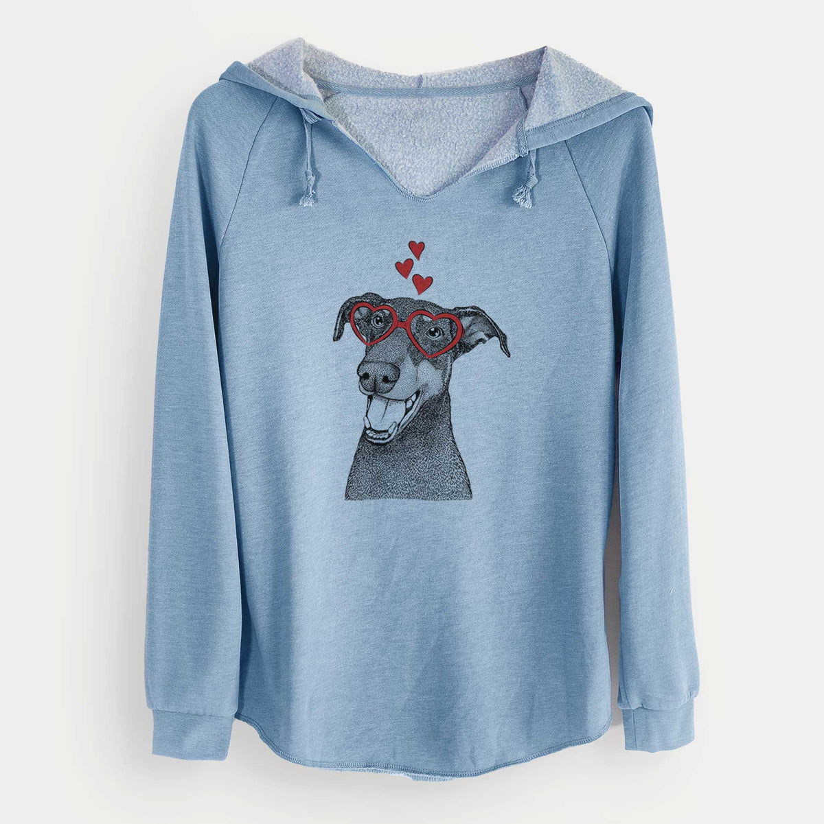 Valentine Bunnie the Doberman Pinscher - Cali Wave Hooded Sweatshirt
