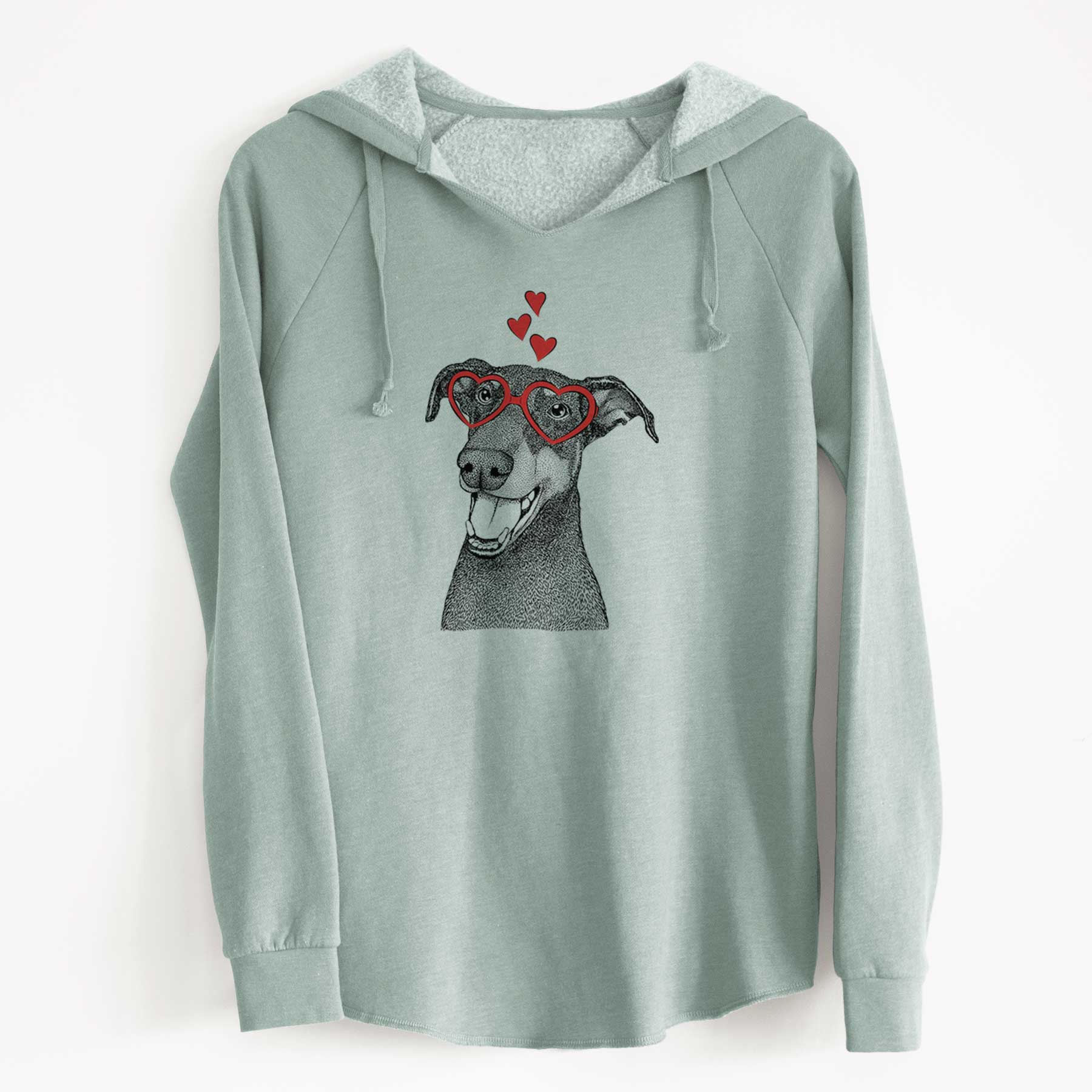 Valentine Bunnie the Doberman Pinscher - Cali Wave Hooded Sweatshirt