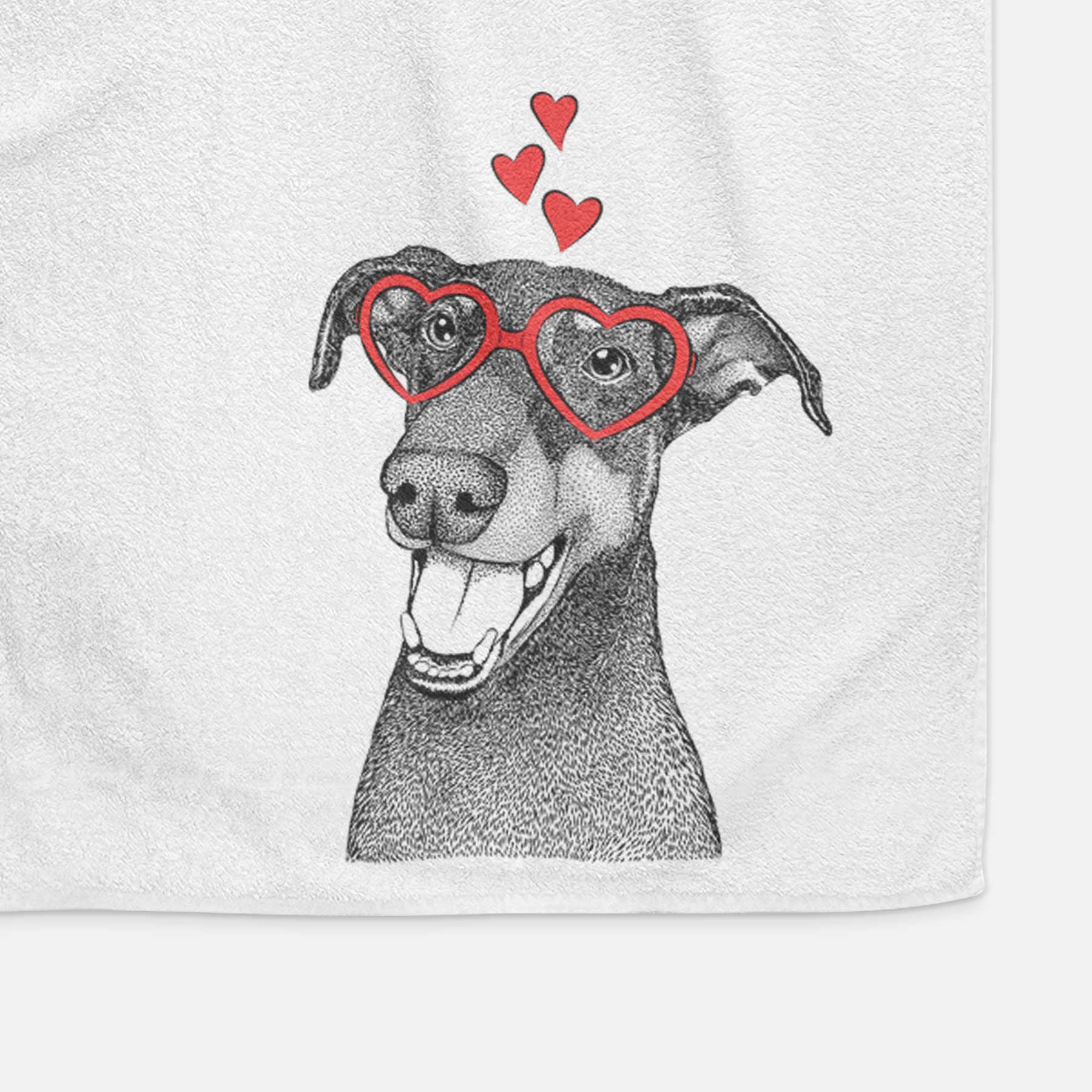 Bunnie the Doberman Pinscher Decorative Hand Towel