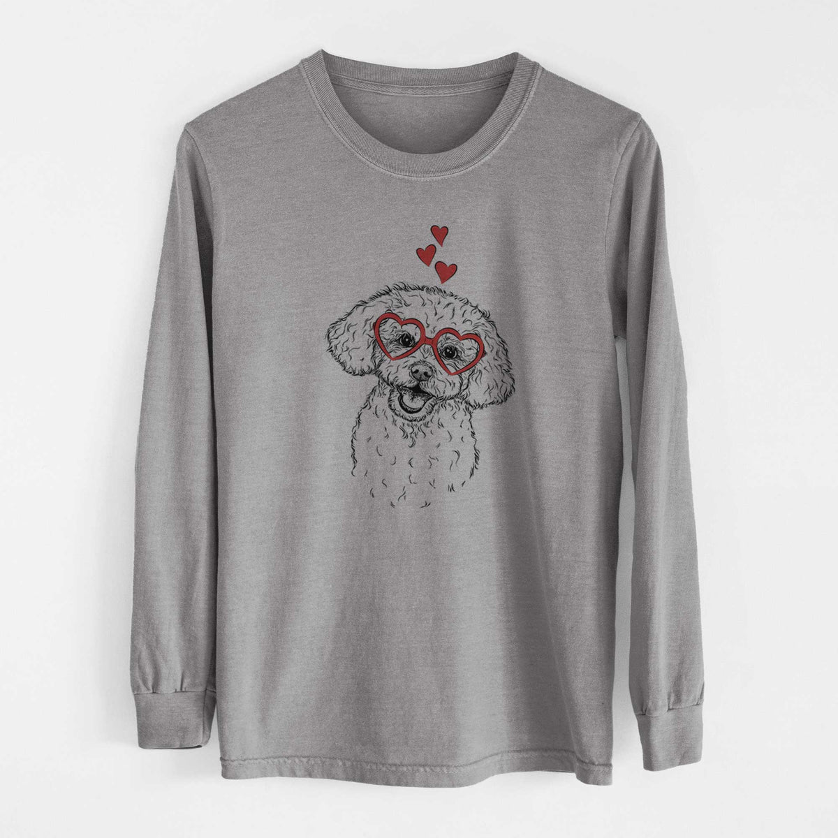 Valentine Caesar the Bichon Frise - Heavyweight 100% Cotton Long Sleeve