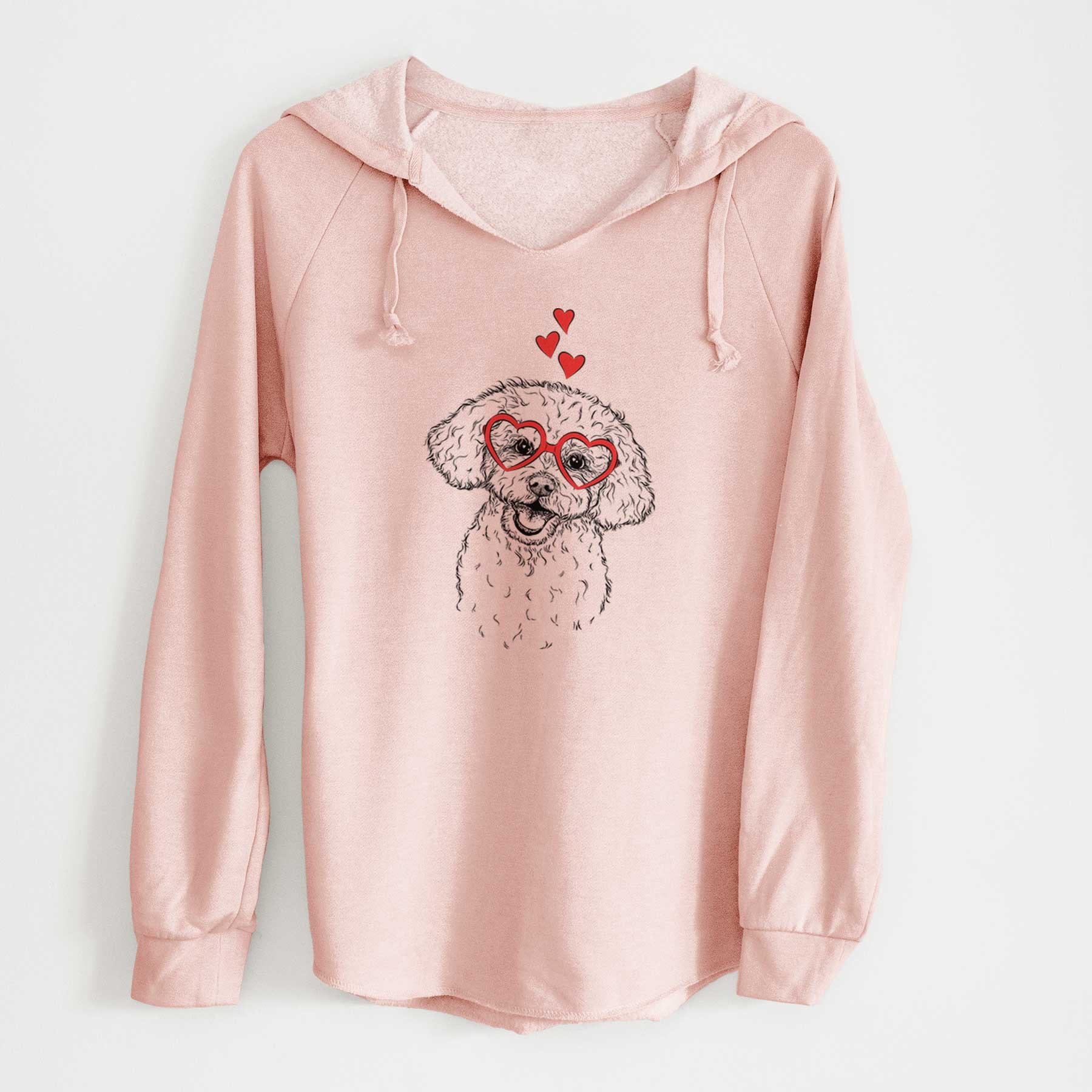 Valentine Caesar the Bichon Frise - Cali Wave Hooded Sweatshirt