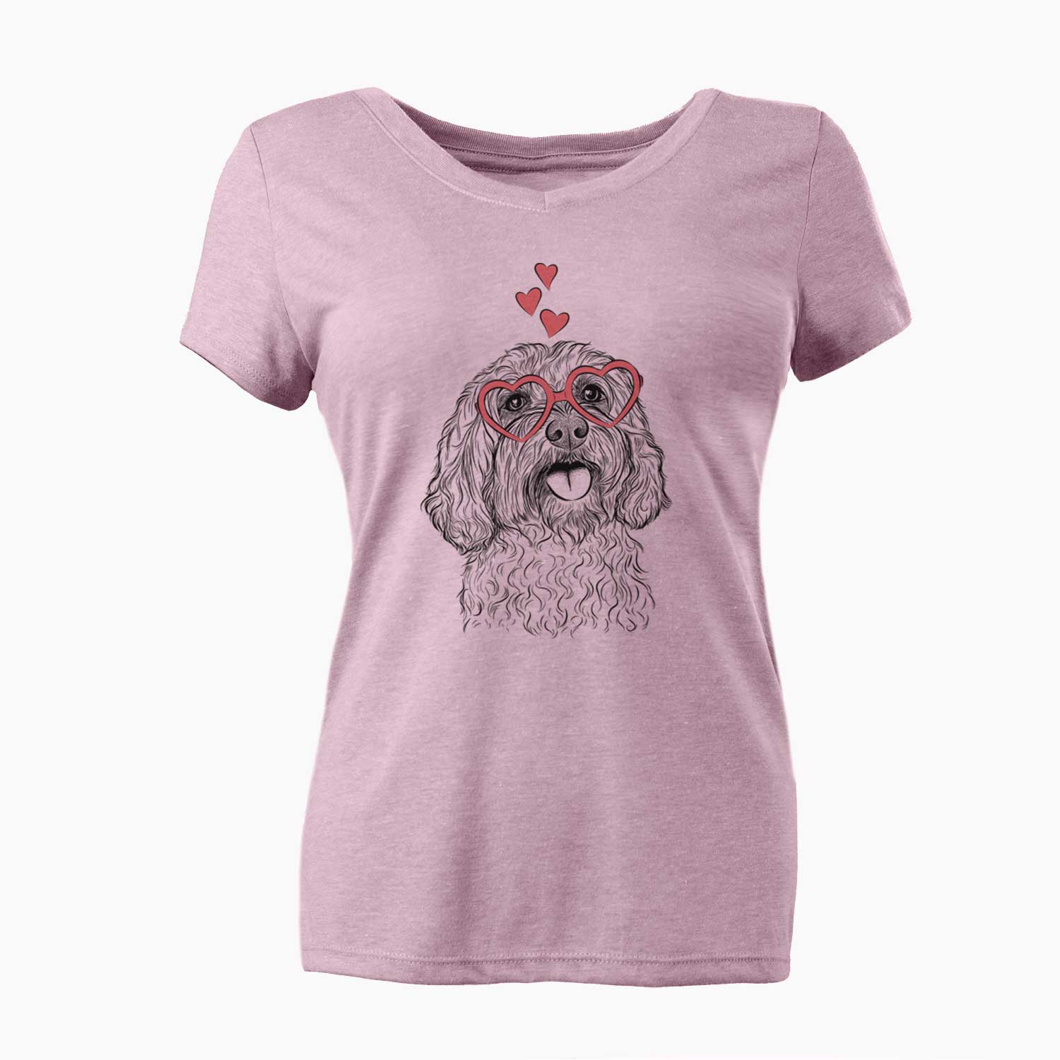 Valentine Cali the Cavapoo - Women's V-neck Shirt
