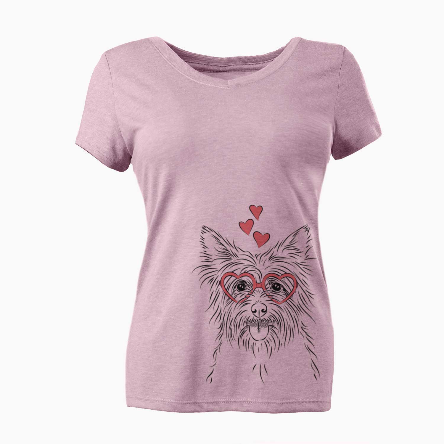 Valentine Calum the Cairn Terrier - Women's V-neck Shirt