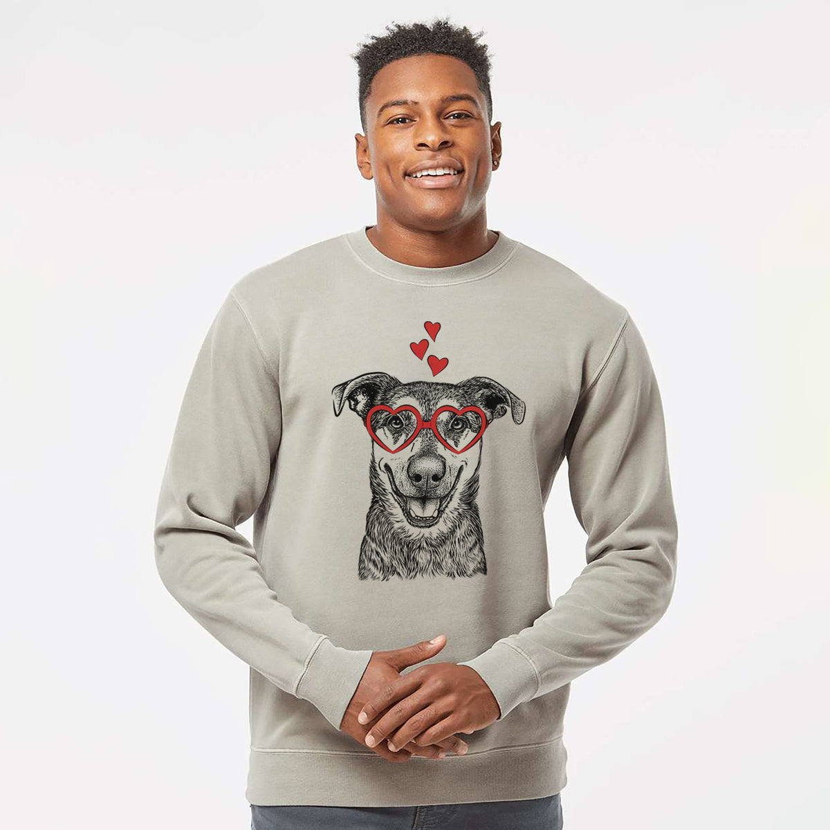 Valentine Case the Mixed Breed - Unisex Pigment Dyed Crew Sweatshirt