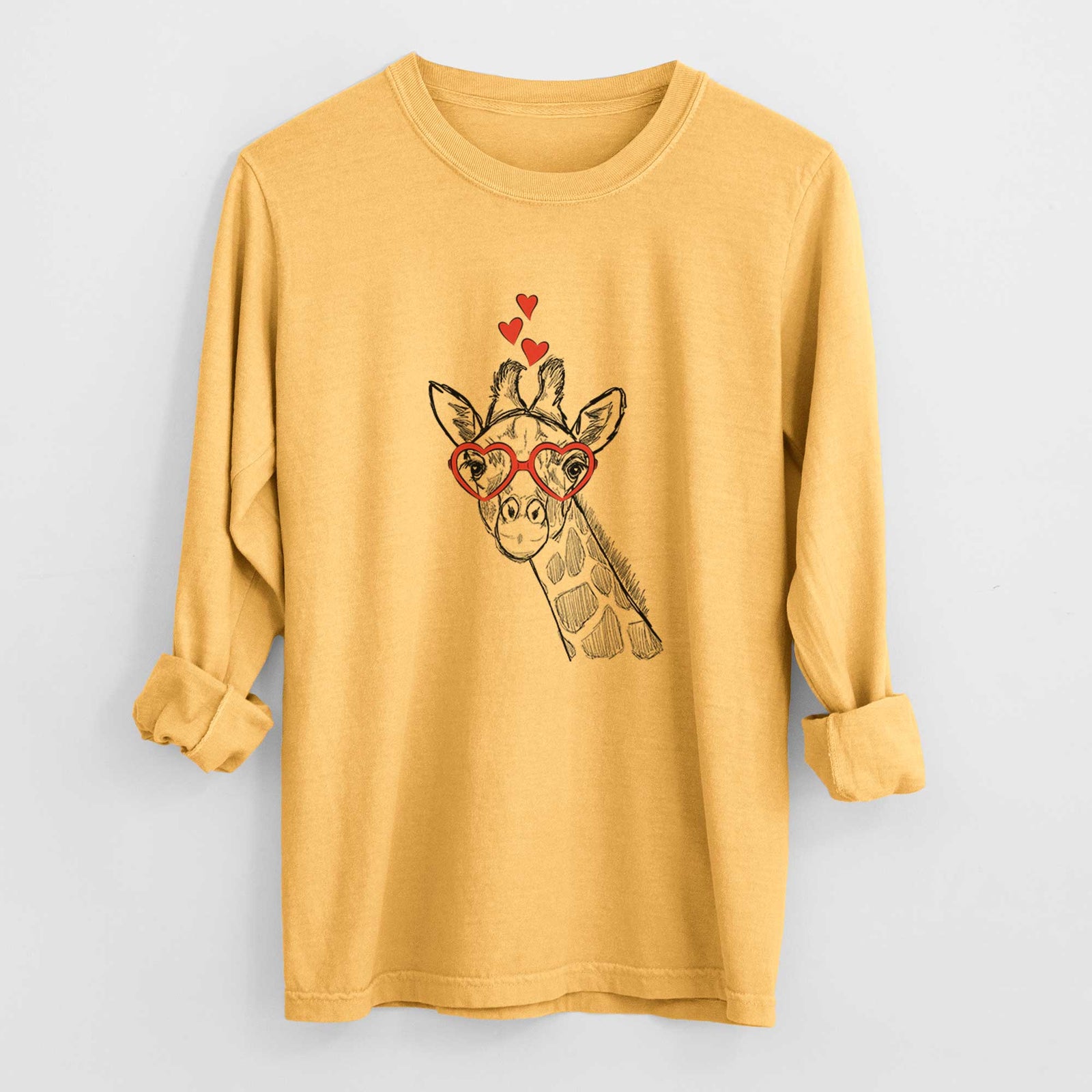 Valentine Cedrick the Giraffe - Heavyweight 100% Cotton Long Sleeve