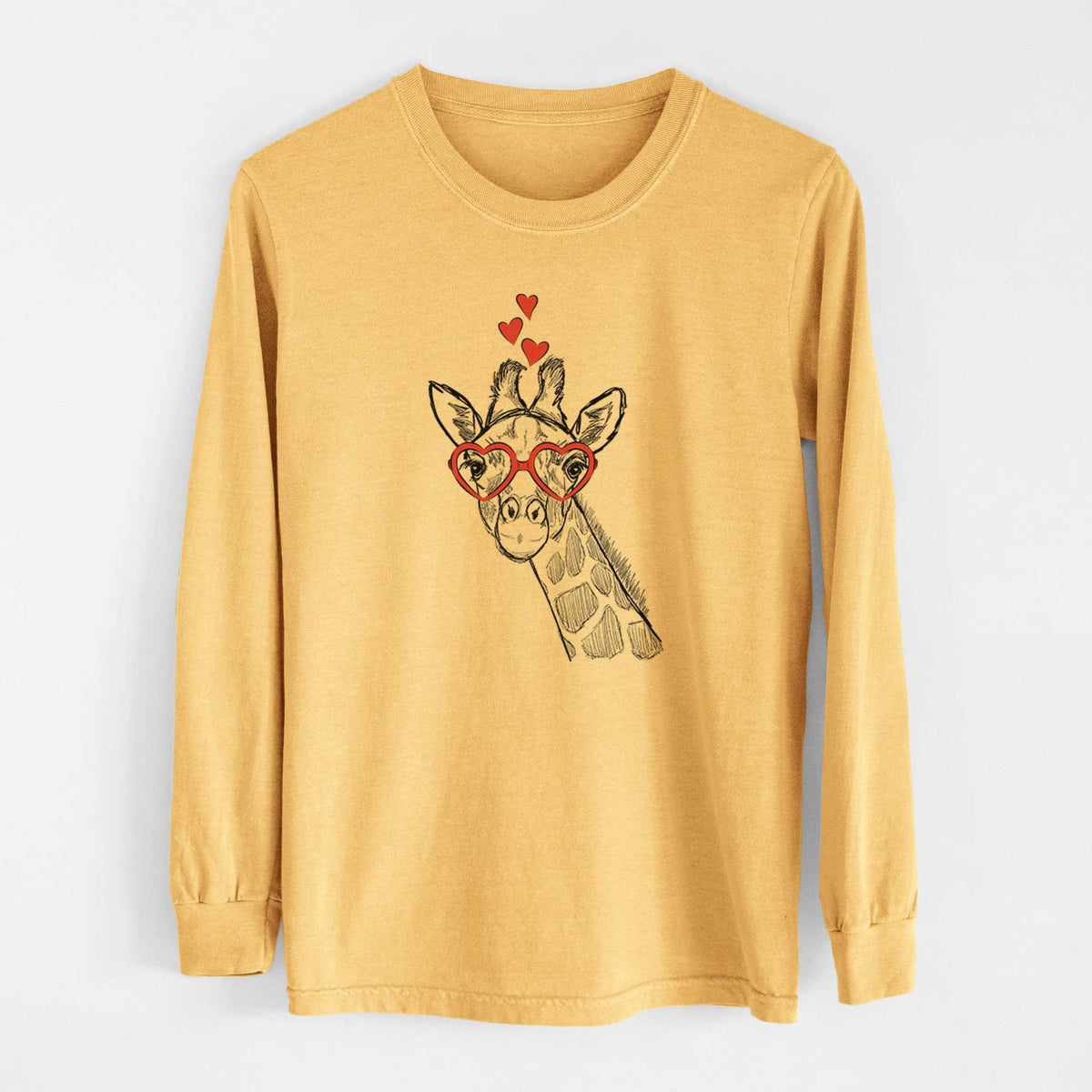 Valentine Cedrick the Giraffe - Heavyweight 100% Cotton Long Sleeve
